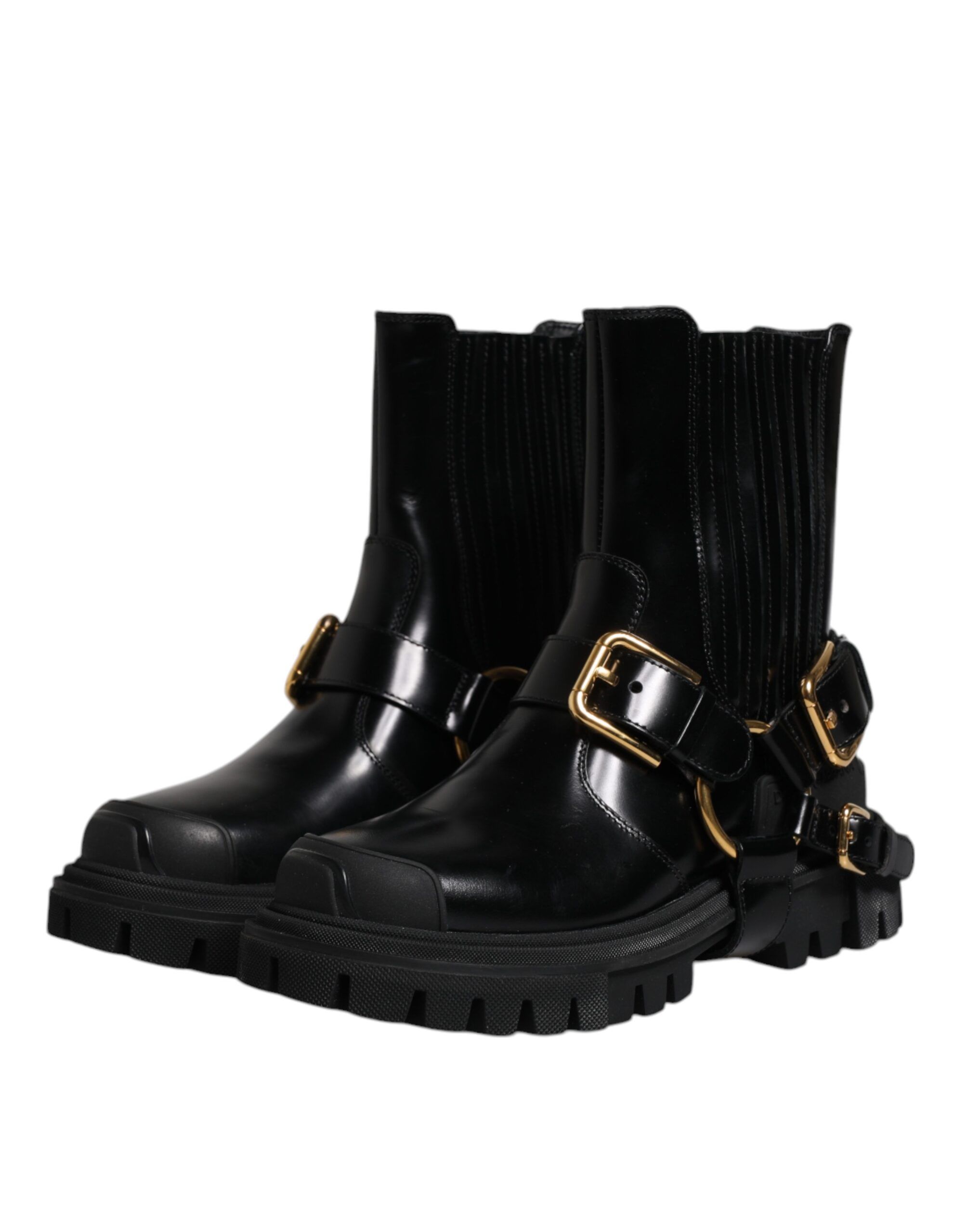 Leather Slip On Stretch Trekking Boots Men's Shoes (Pre-Owned) - Dolce & Gabbana - Modalova
