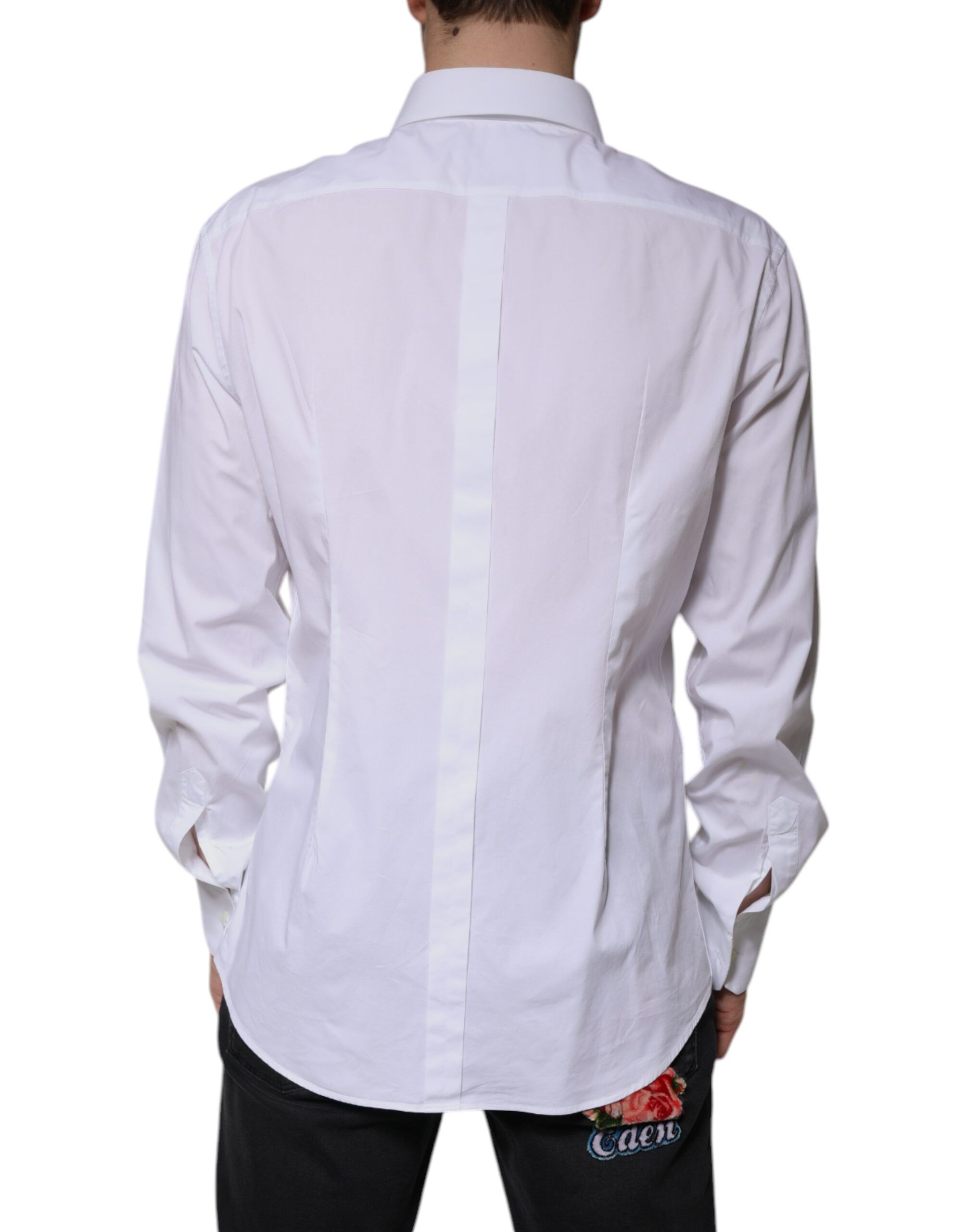 Cotton Long Sleeve GOLD Dress Men's Shirt (Pre-Owned) - Dolce & Gabbana - Modalova