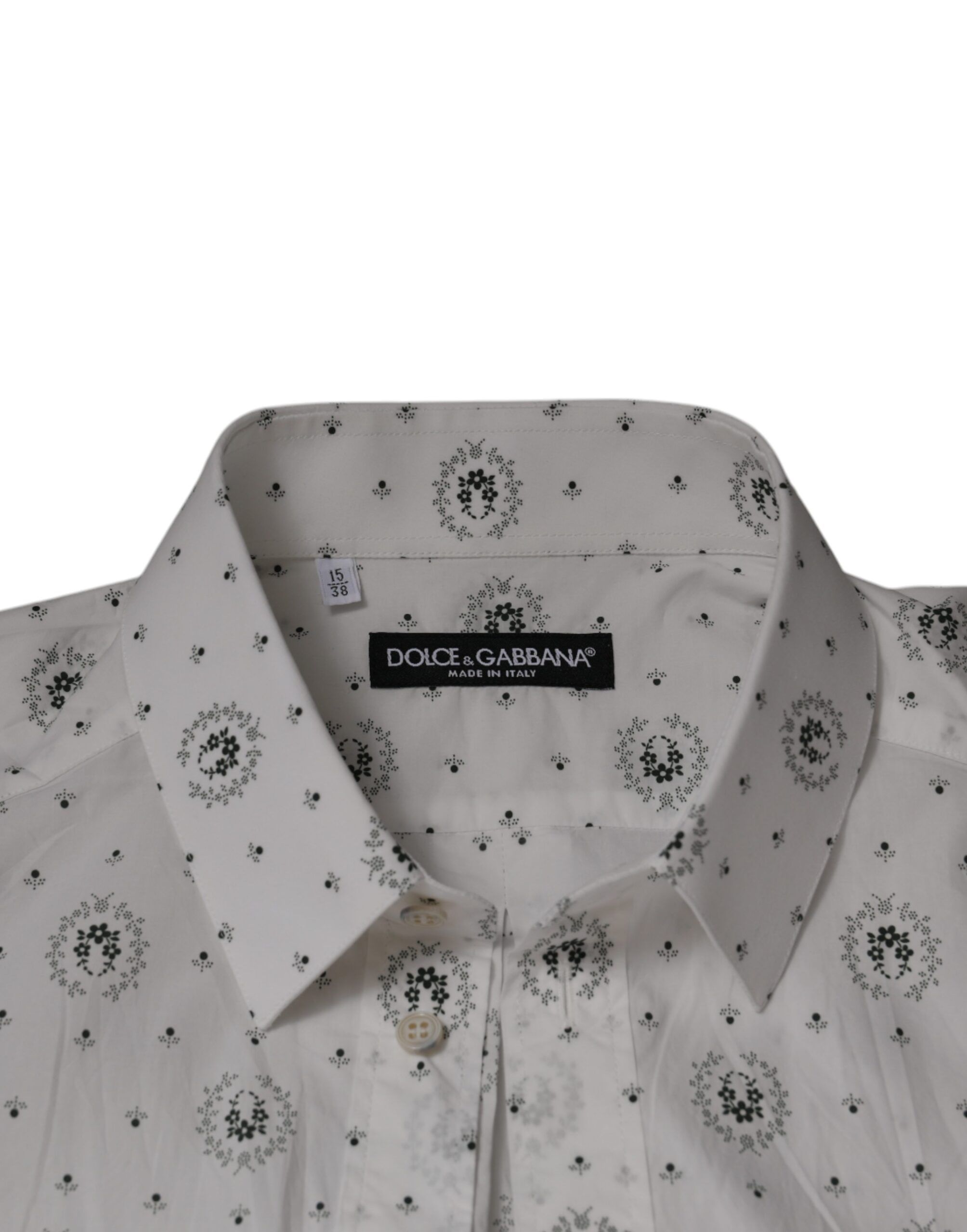 Printed Cotton Slim Fit Men Dress Men's Shirt (Pre-Owned) - Dolce & Gabbana - Modalova
