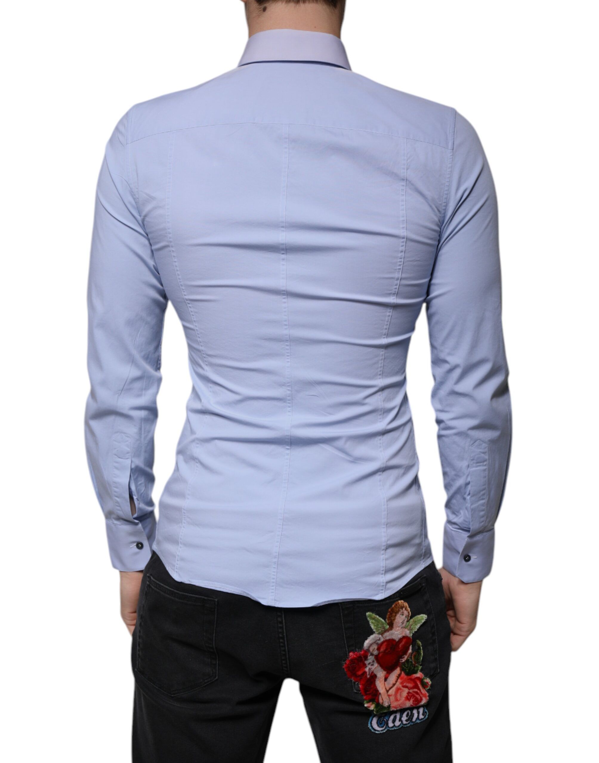 Cotton Slim Fit SICILIA Dress Men's Shirt (Pre-Owned) - Dolce & Gabbana - Modalova