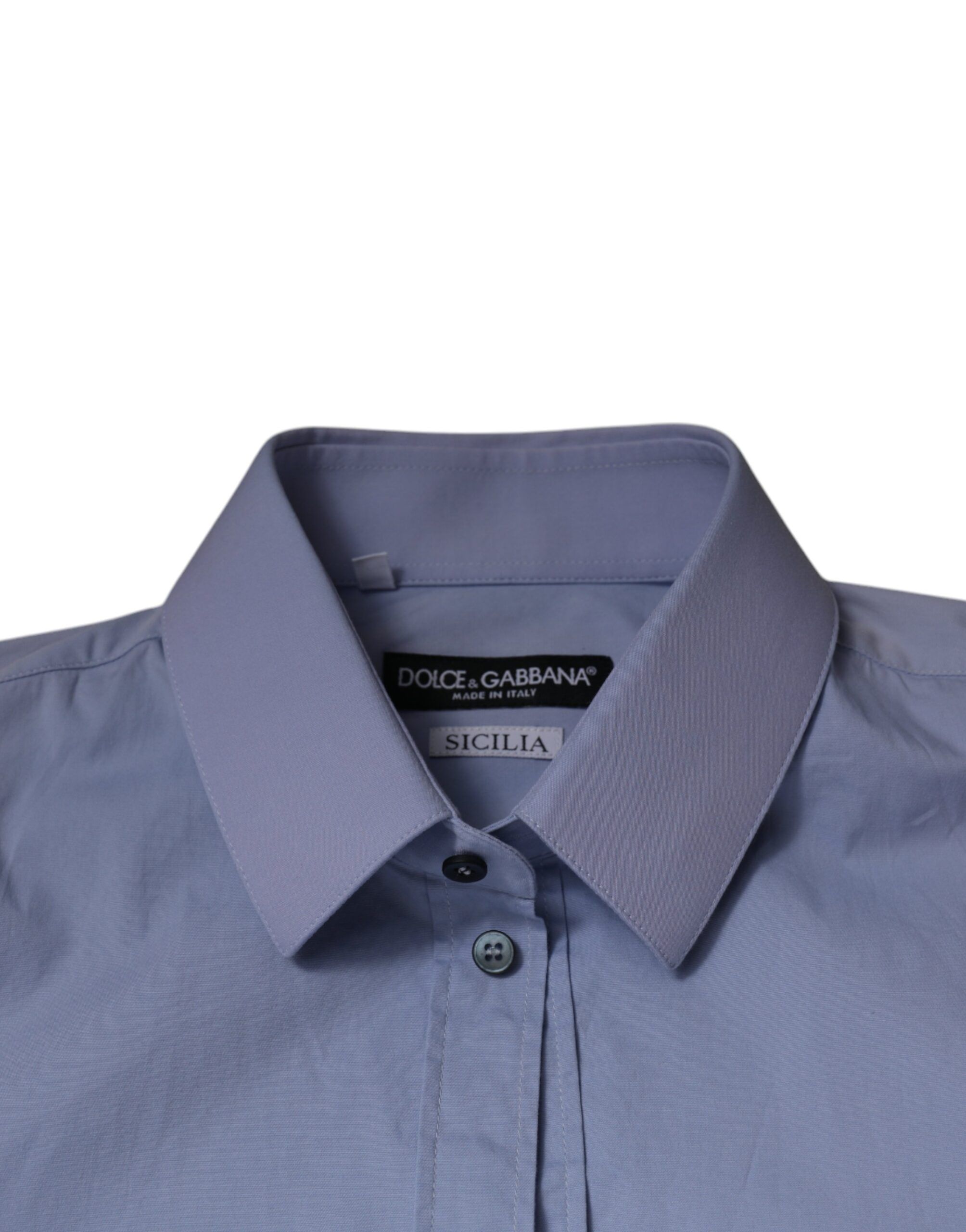 Cotton Slim Fit SICILIA Dress Men's Shirt (Pre-Owned) - Dolce & Gabbana - Modalova