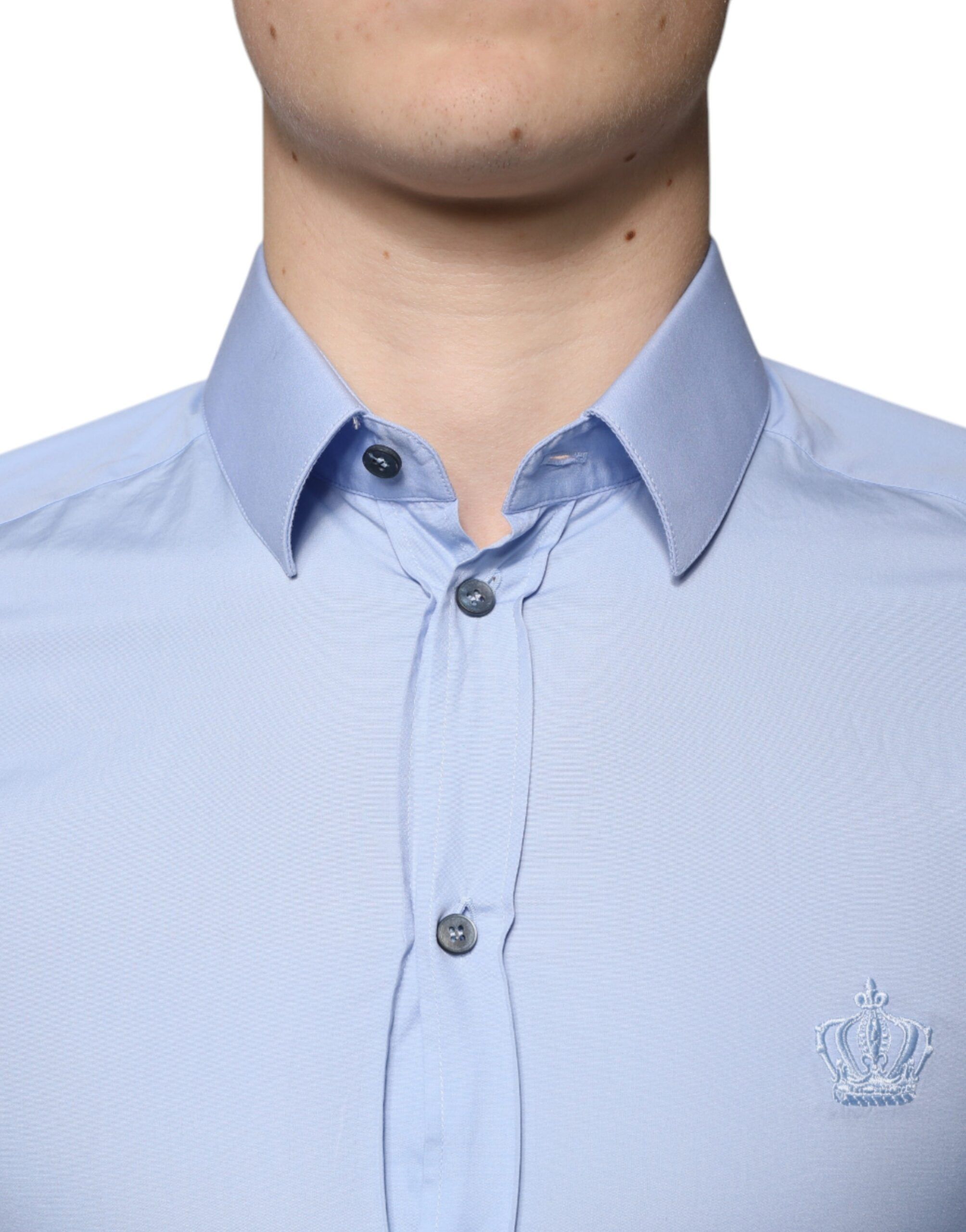 Cotton Slim Fit GOLD Dress Men's Shirt (Pre-Owned) - Dolce & Gabbana - Modalova