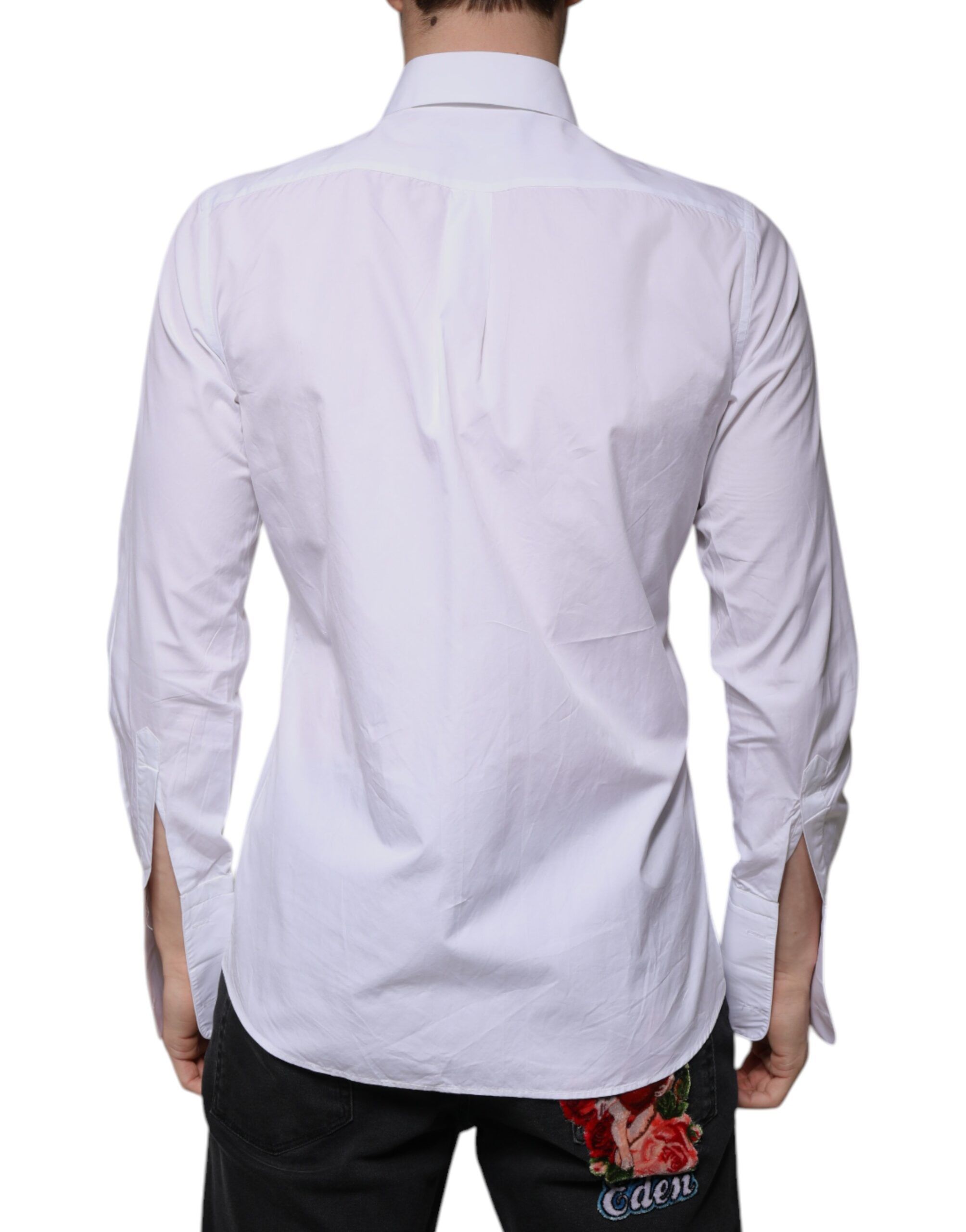 Bib Cotton Poplin GOLD Men Formal Men's Shirt (Pre-Owned) - Dolce & Gabbana - Modalova