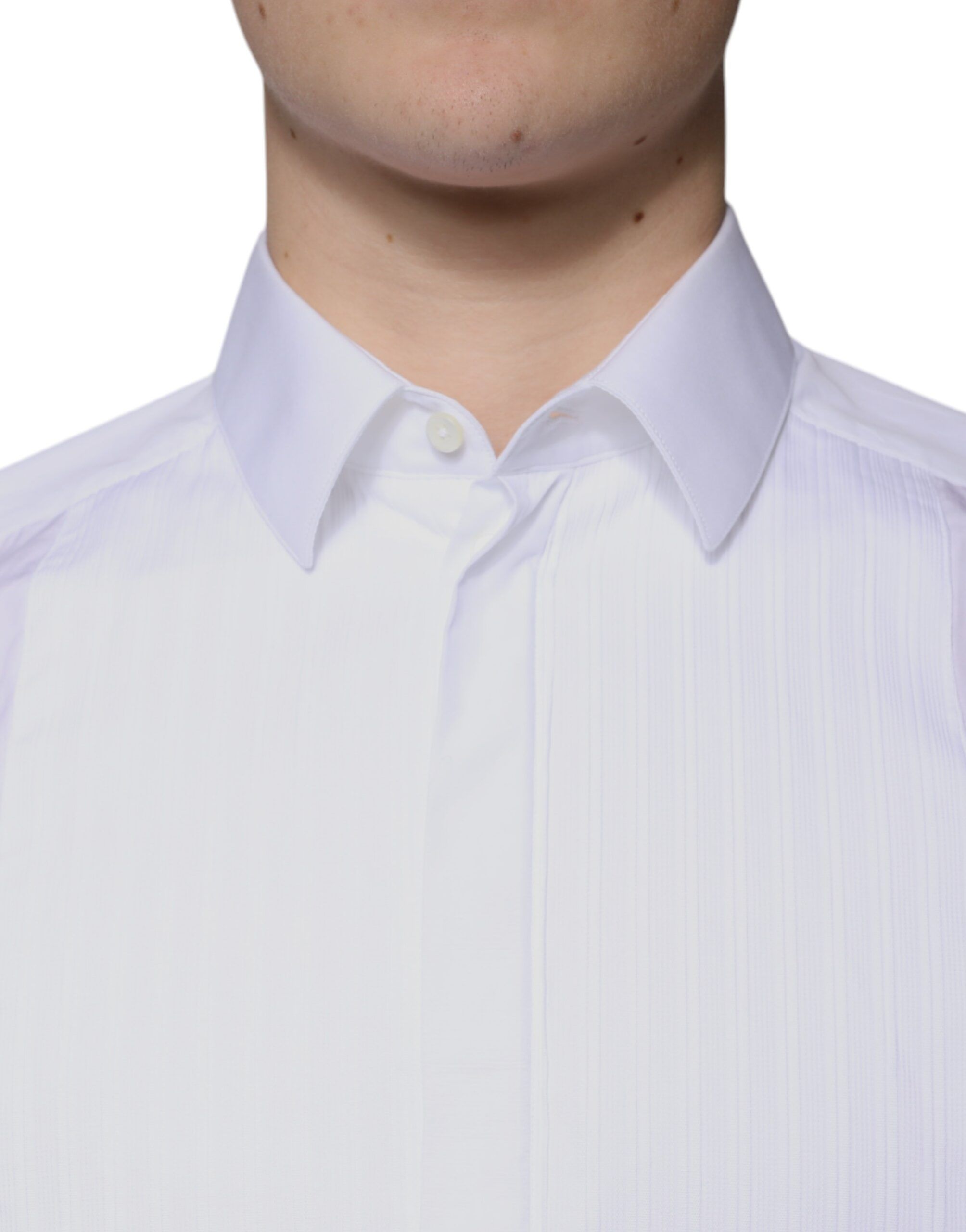 Bib Cotton Poplin GOLD Men Formal Men's Shirt (Pre-Owned) - Dolce & Gabbana - Modalova