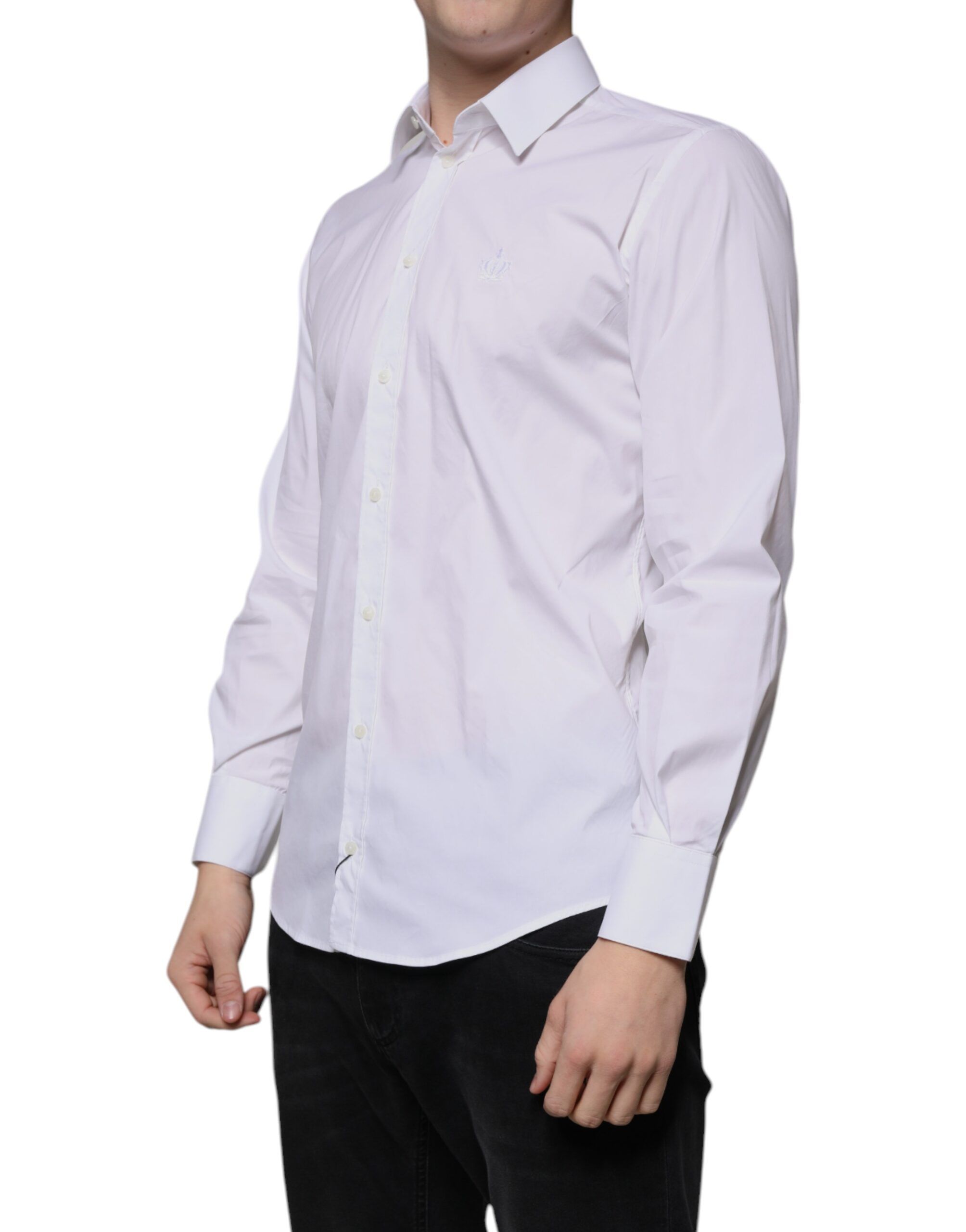Cotton Slim Fit Men MARTINI Dress Men's Shirt (Pre-Owned) - Dolce & Gabbana - Modalova