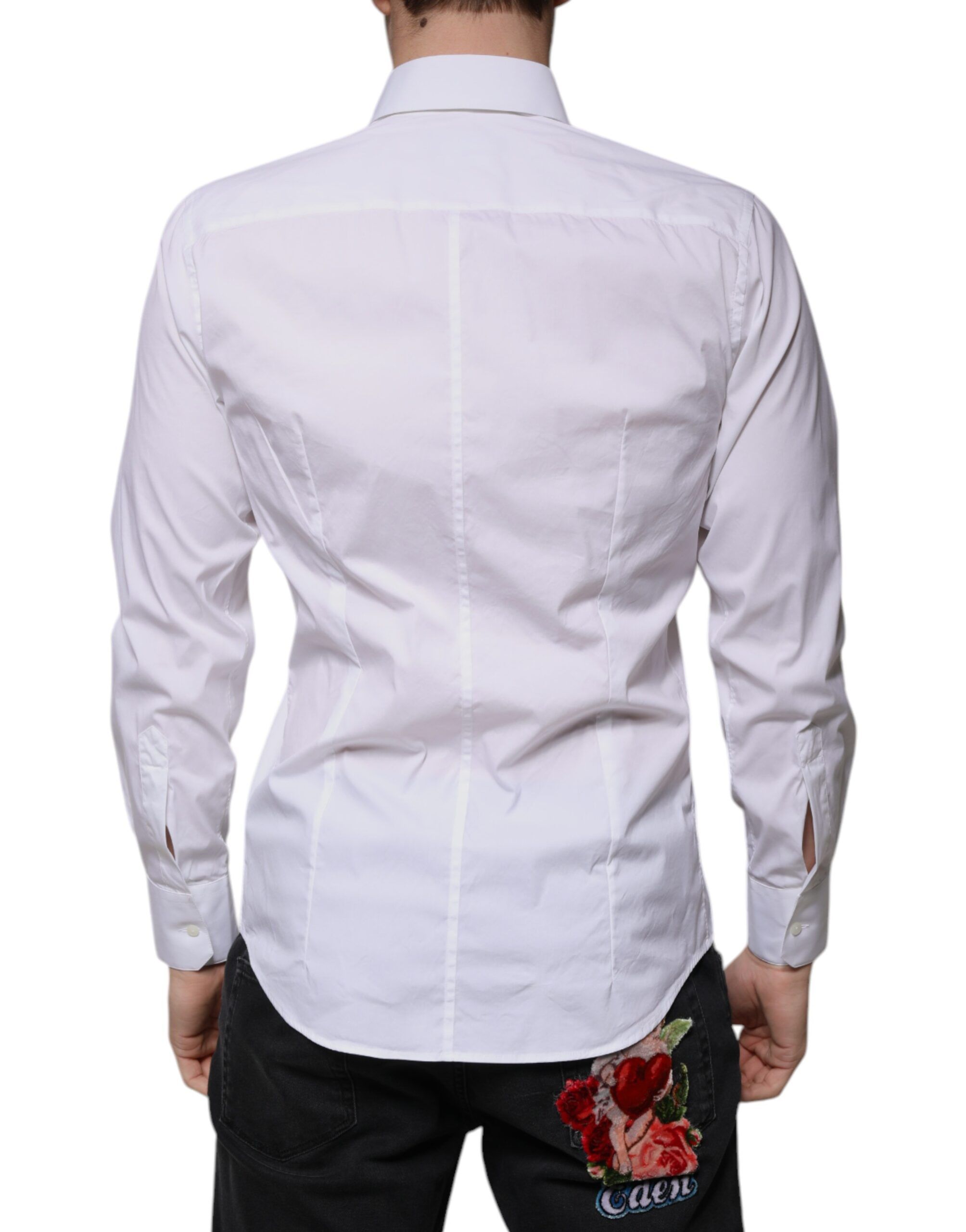 Cotton Slim Fit Men MARTINI Dress Men's Shirt (Pre-Owned) - Dolce & Gabbana - Modalova