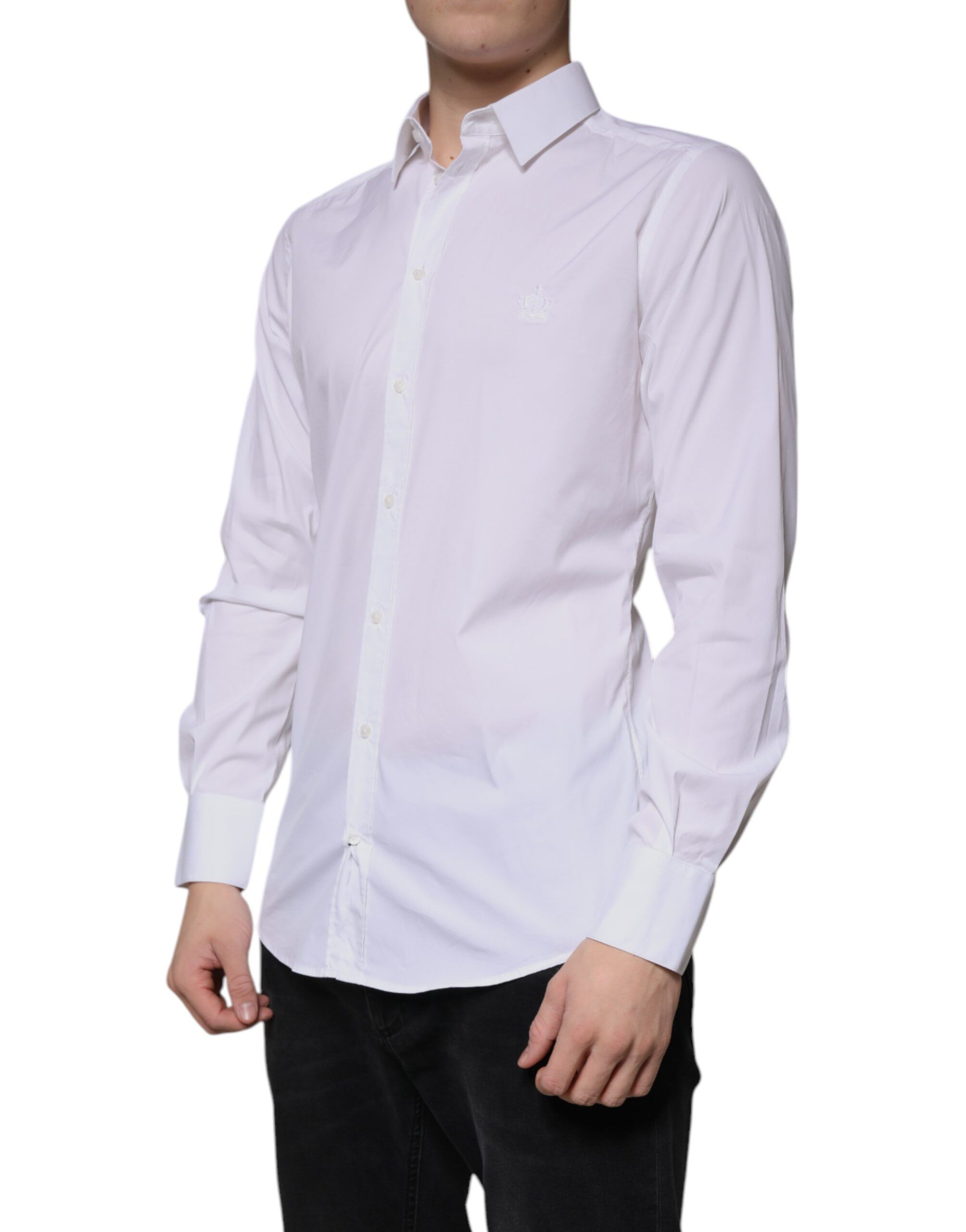 Cotton Long Sleeve GOLD Dress Men's Shirt (Pre-Owned) - Dolce & Gabbana - Modalova