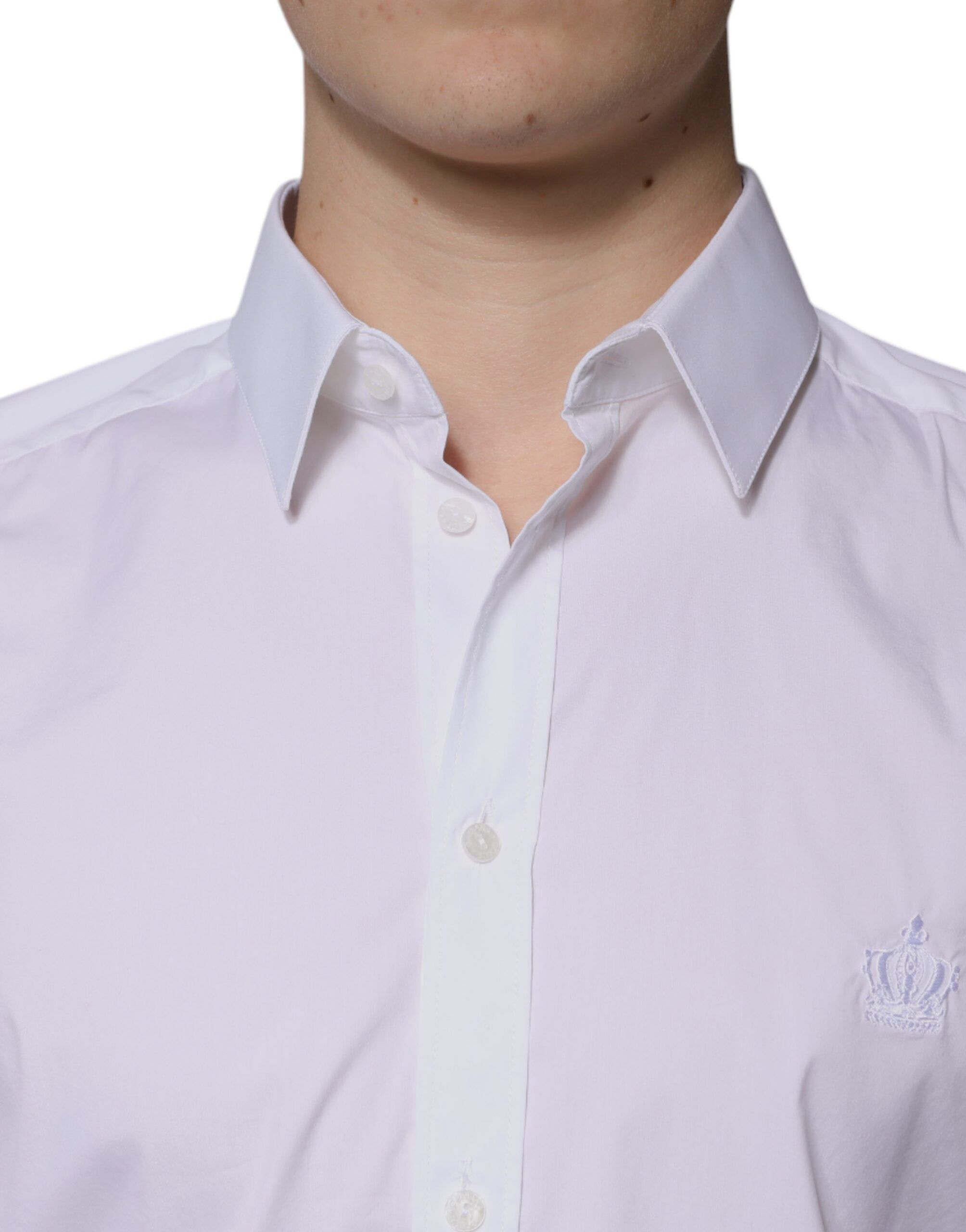 Cotton Long Sleeve GOLD Dress Men's Shirt (Pre-Owned) - Dolce & Gabbana - Modalova