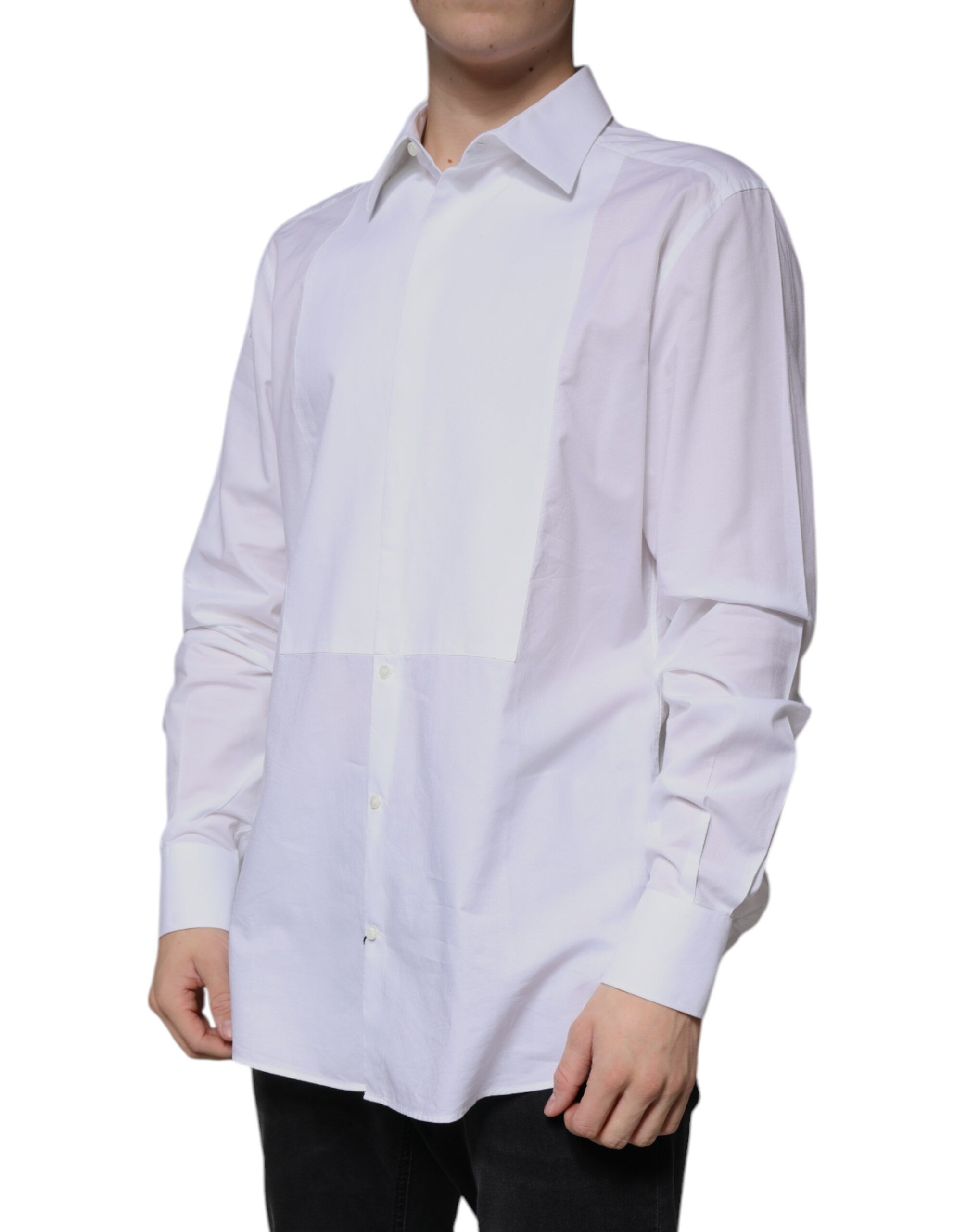 Bib Cotton Poplin GOLD Formal Men's Shirt (Pre-Owned) - Dolce & Gabbana - Modalova