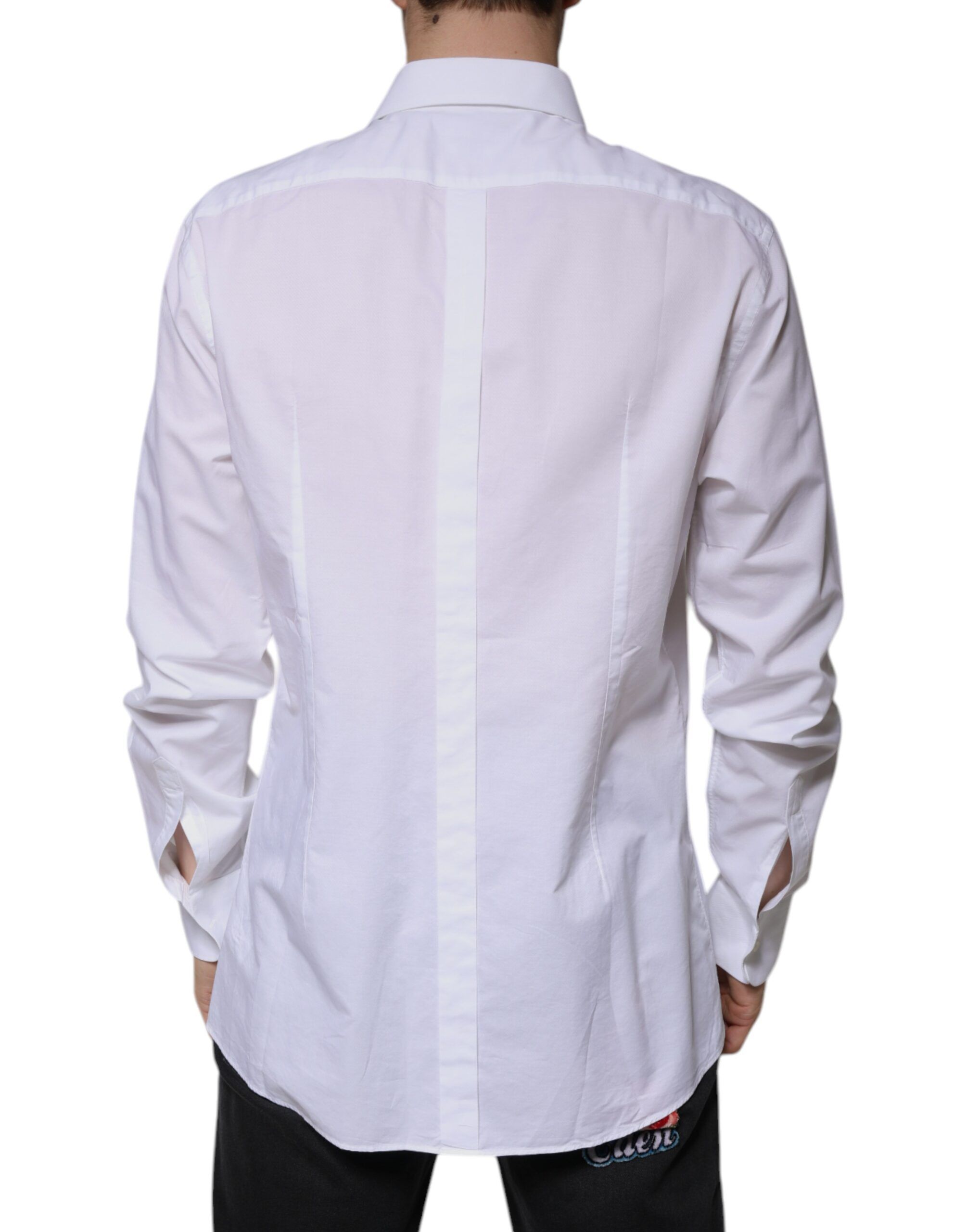 Bib Cotton Poplin GOLD Formal Men's Shirt (Pre-Owned) - Dolce & Gabbana - Modalova