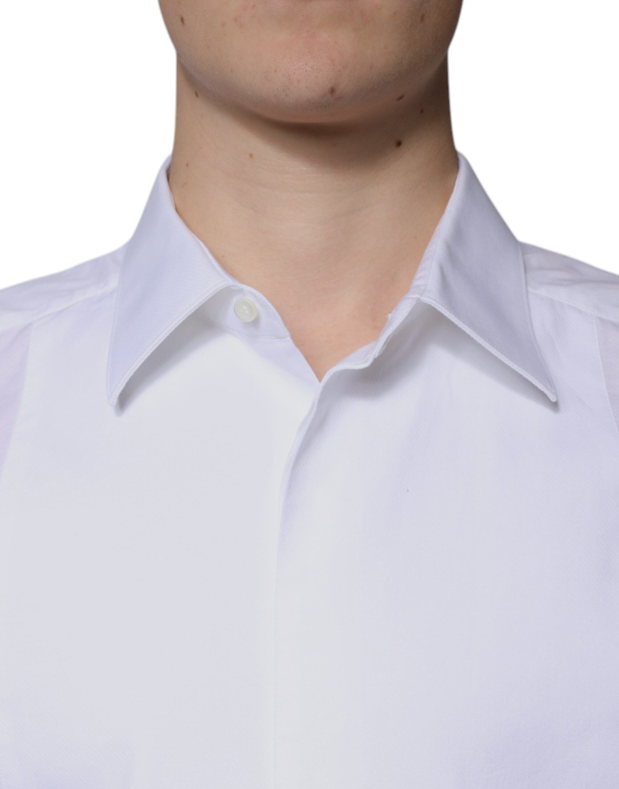 Bib Cotton Poplin GOLD Formal Men's Shirt (Pre-Owned) - Dolce & Gabbana - Modalova
