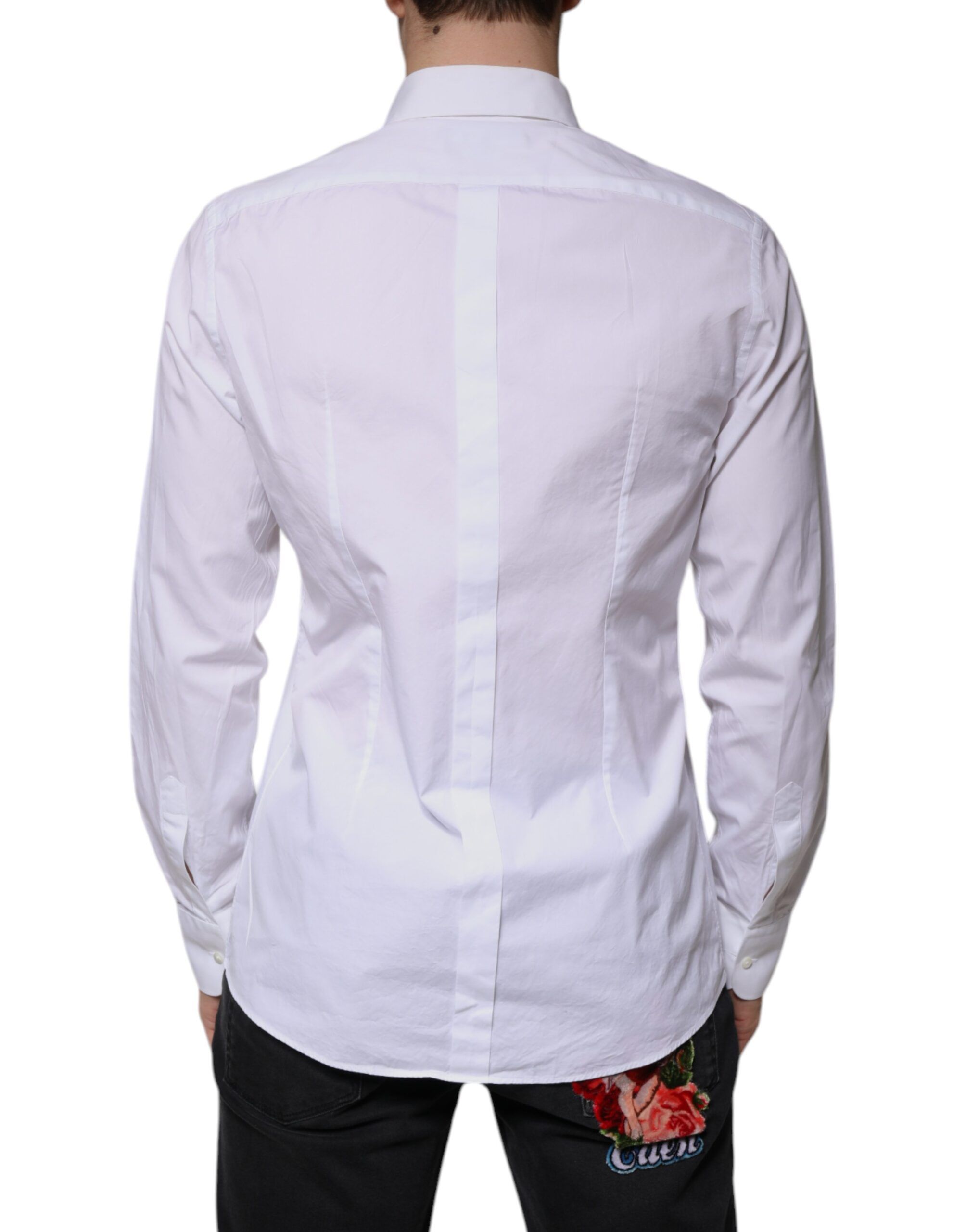 Bib Cotton Poplin GOLD Men Formal Men's Shirt (Pre-Owned) - Dolce & Gabbana - Modalova