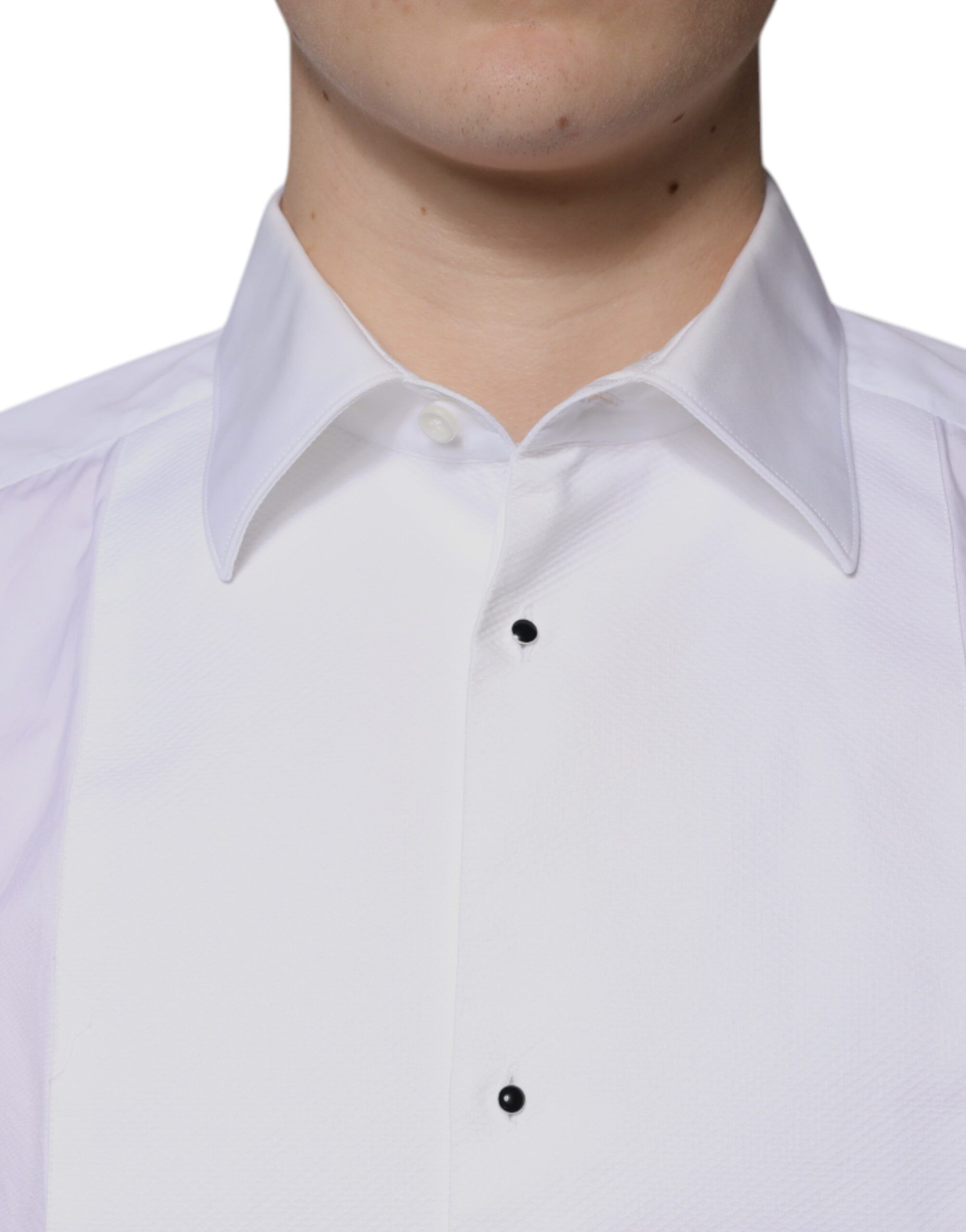 Bib Cotton Poplin GOLD Men Formal Men's Shirt (Pre-Owned) - Dolce & Gabbana - Modalova