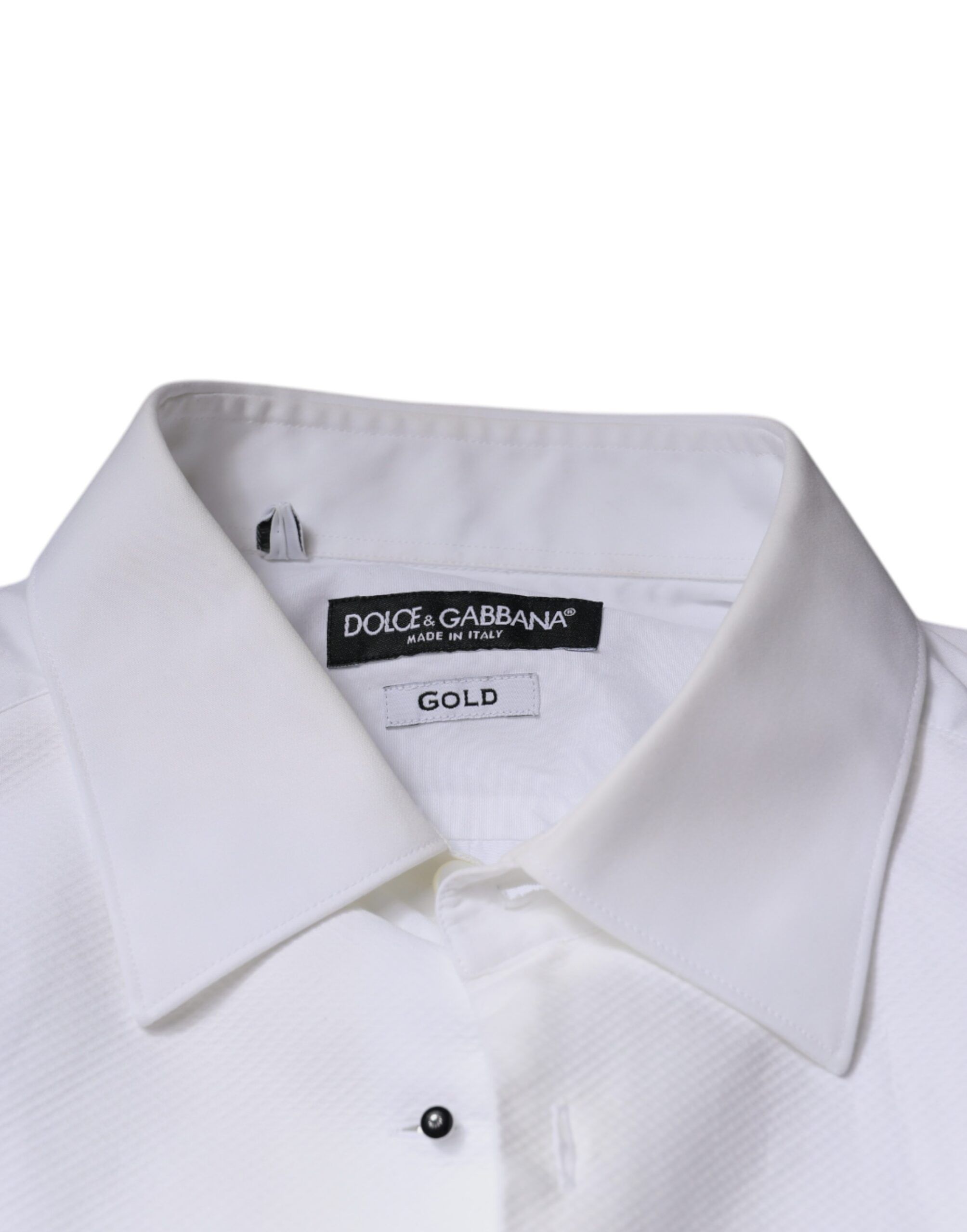 Bib Cotton Poplin GOLD Men Formal Men's Shirt (Pre-Owned) - Dolce & Gabbana - Modalova
