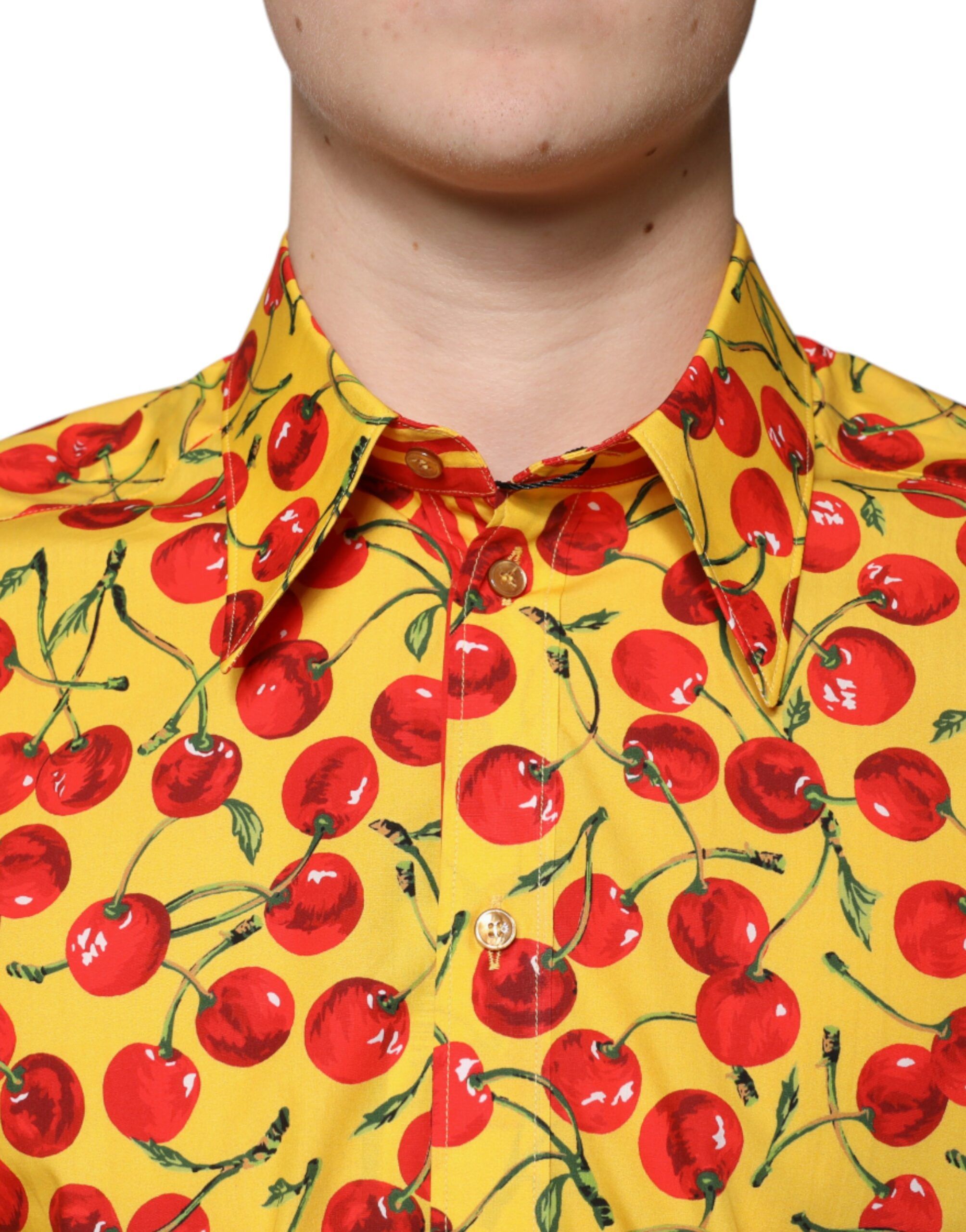 Cherry Cotton MARTINI Dress Men's Shirt - Dolce & Gabbana - Modalova