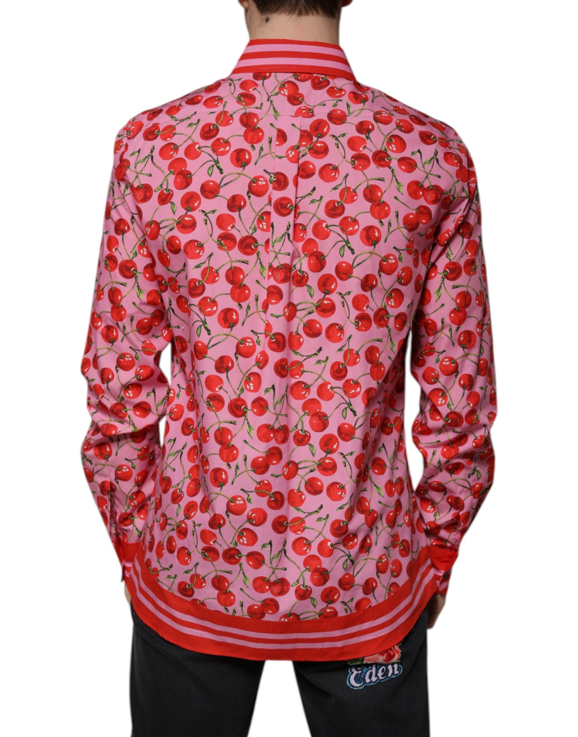 Cherry Cotton Formal MARTINI Dress Men's Shirt - Dolce & Gabbana - Modalova
