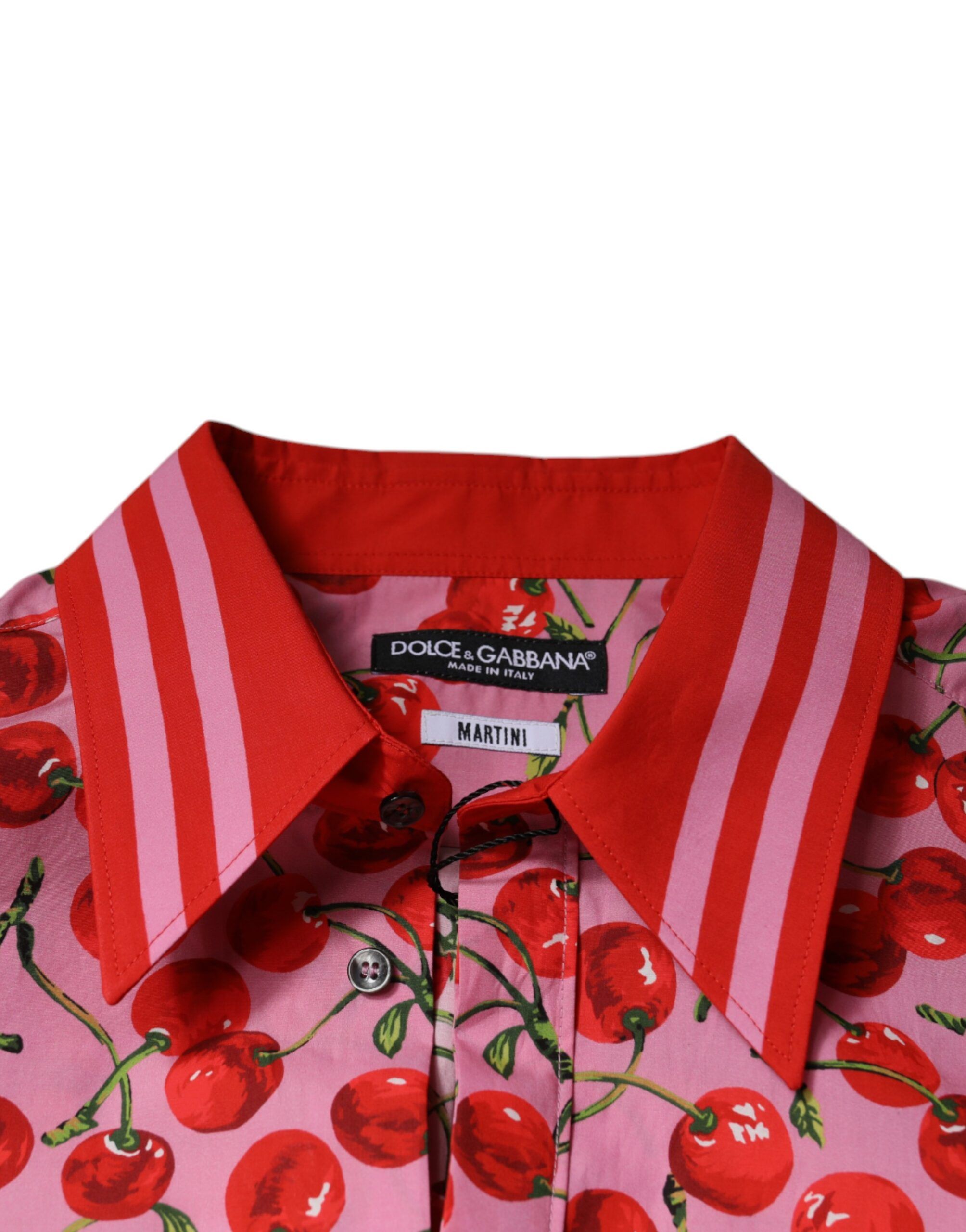 Cherry Cotton Formal MARTINI Dress Men's Shirt - Dolce & Gabbana - Modalova