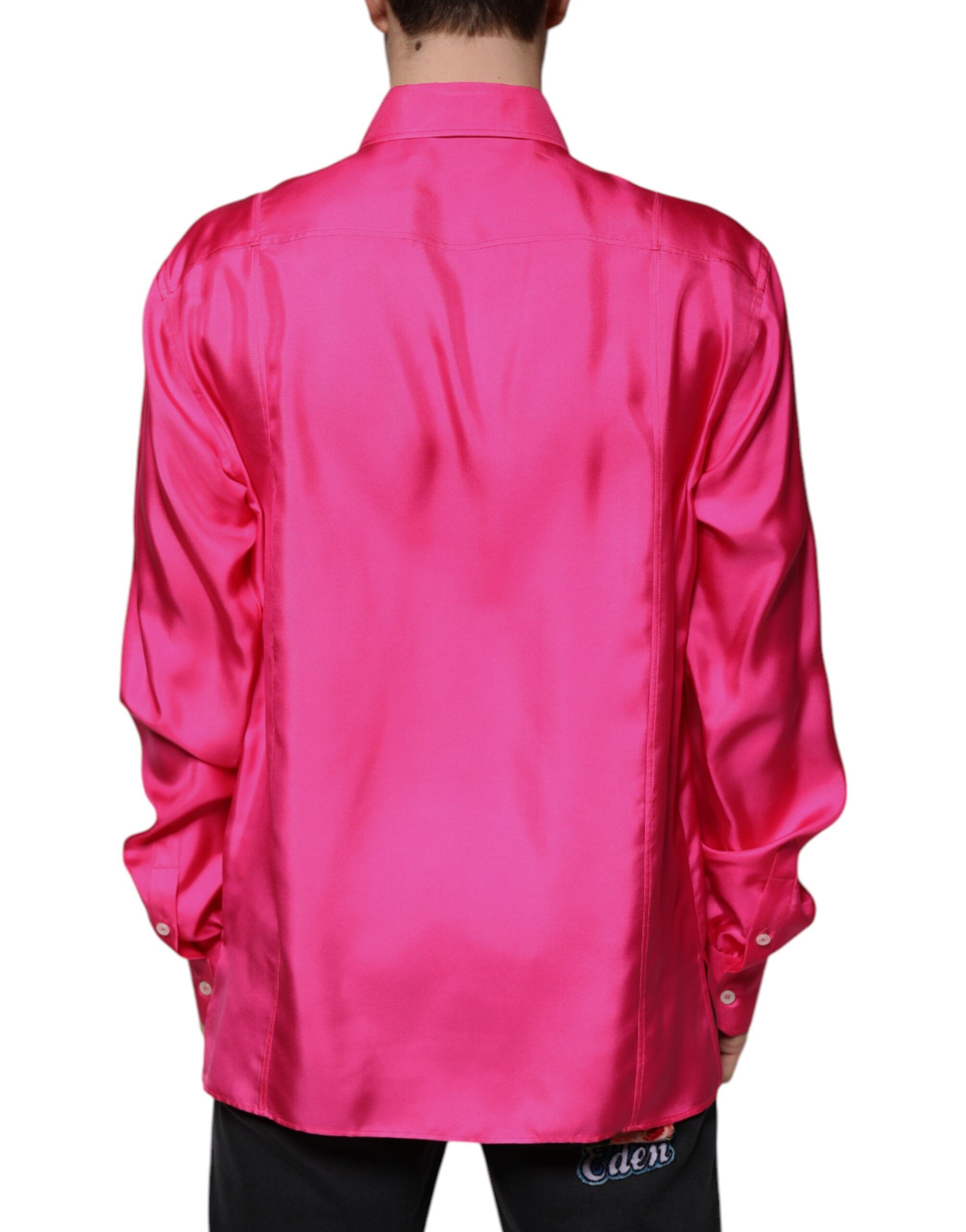 Silk Collared Button Down Men Men's Shirt - Dolce & Gabbana - Modalova