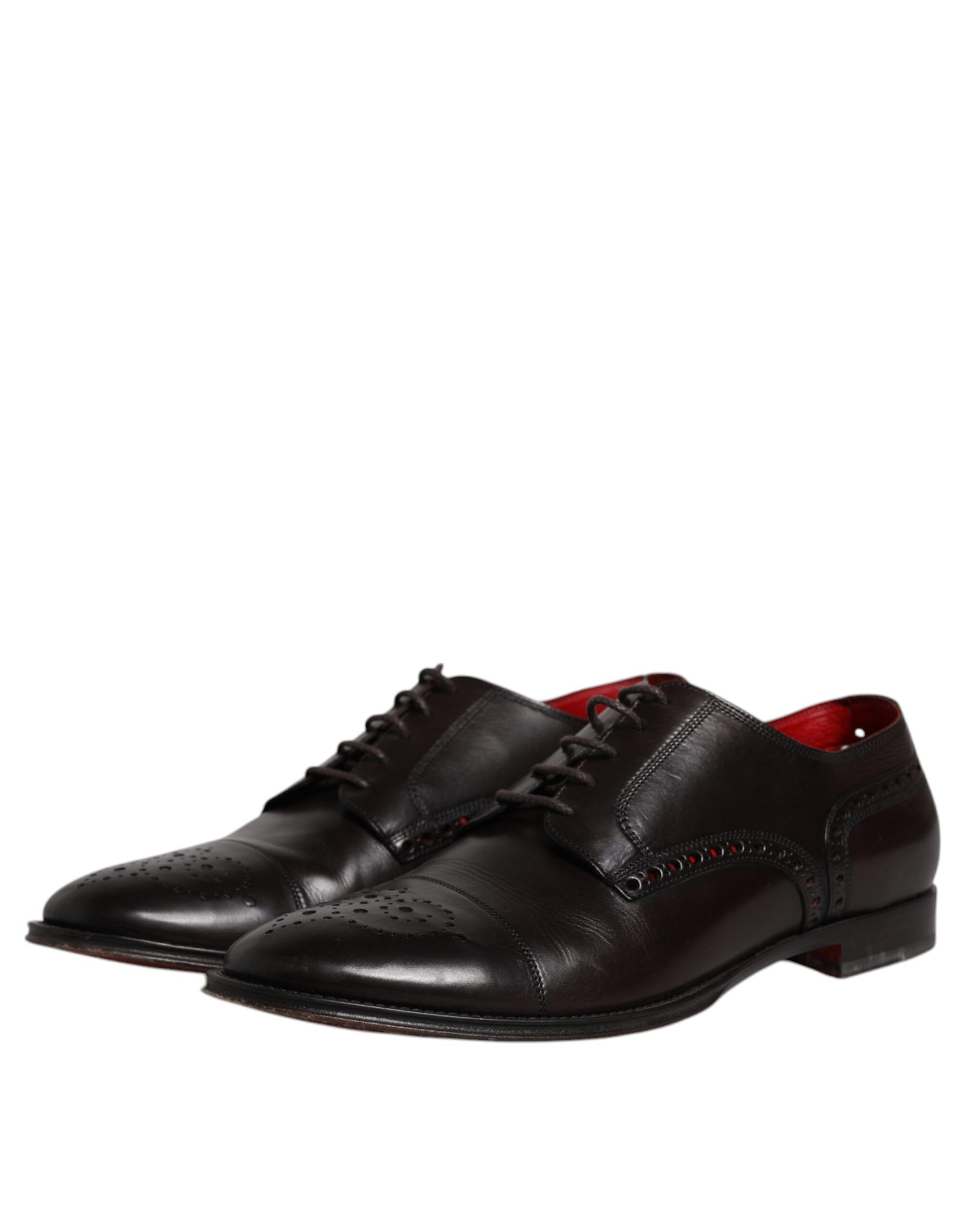 Calfskin Leather Derby Men Dress Men's Shoes (Pre-Owned) - Dolce & Gabbana - Modalova