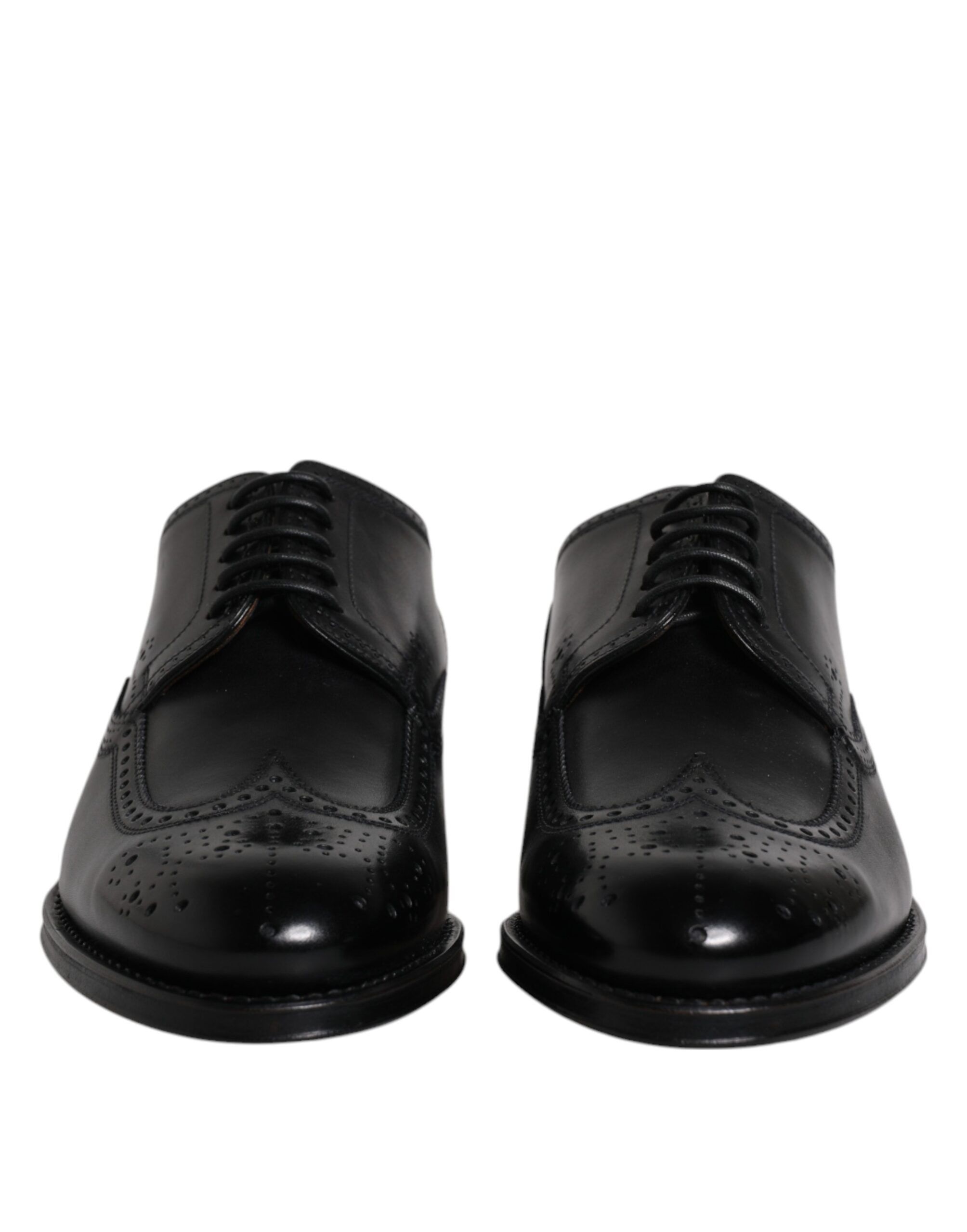 Leather Derby Wingtip Formal Men's Shoes - Dolce & Gabbana - Modalova