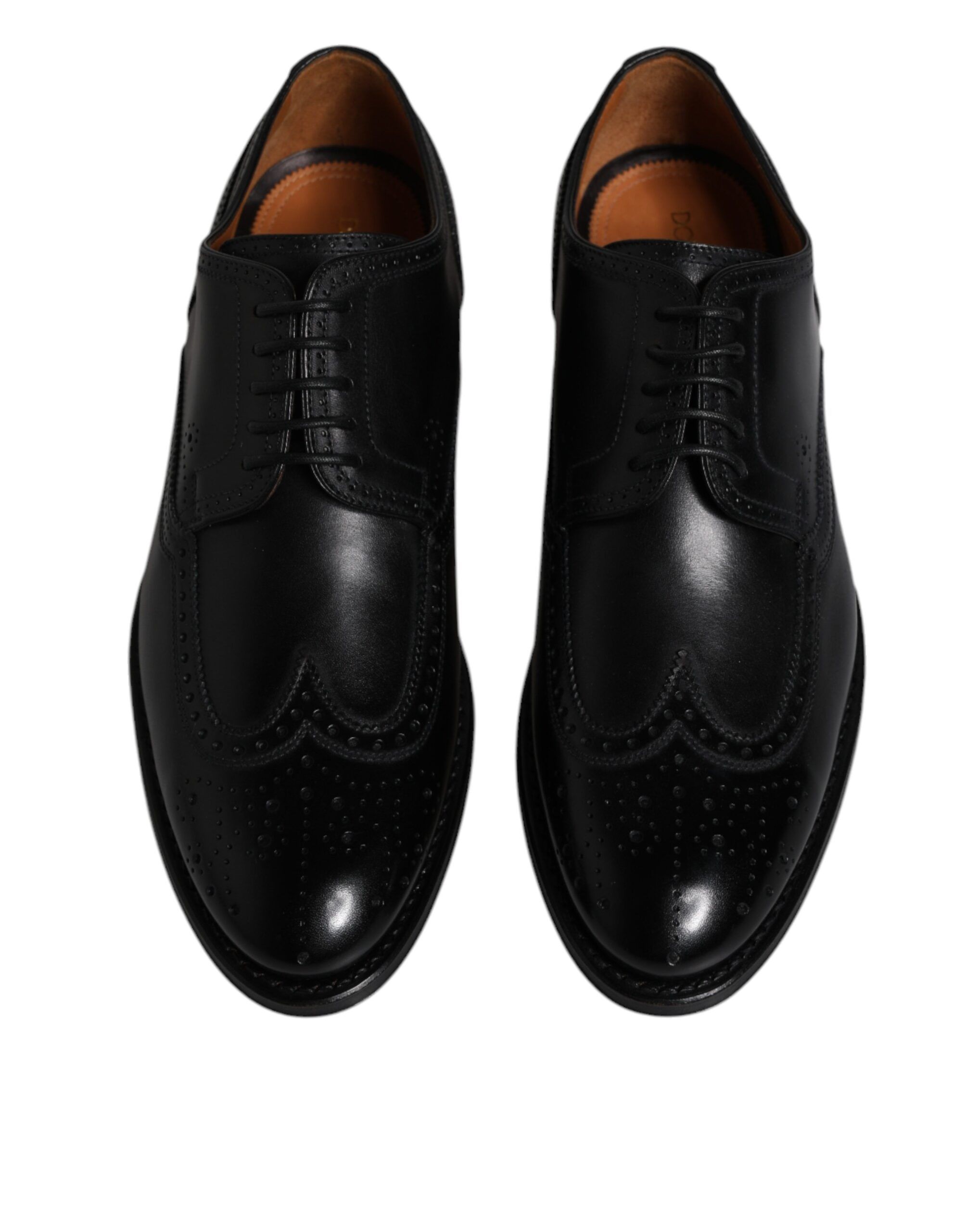 Leather Derby Wingtip Formal Men's Shoes - Dolce & Gabbana - Modalova