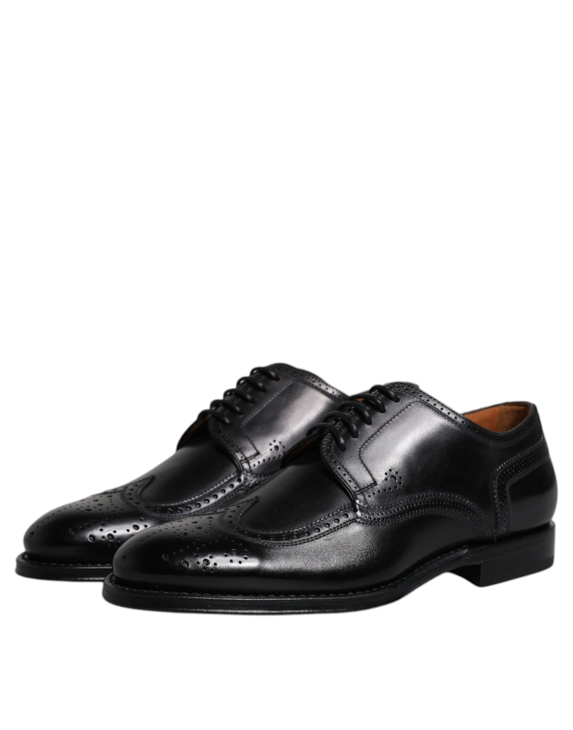 Leather Derby Wingtip Formal Men's Shoes - Dolce & Gabbana - Modalova