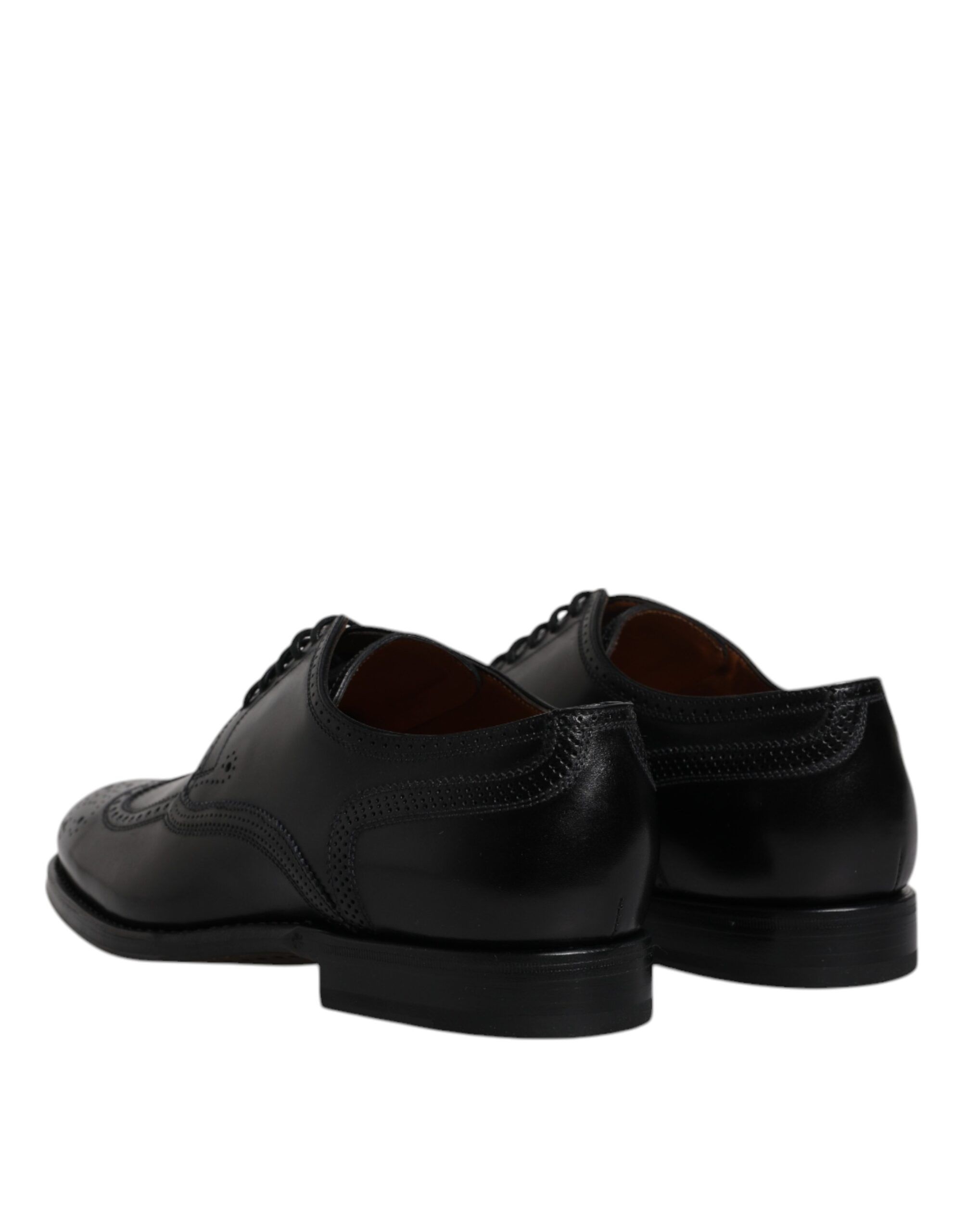 Leather Derby Wingtip Formal Men's Shoes - Dolce & Gabbana - Modalova