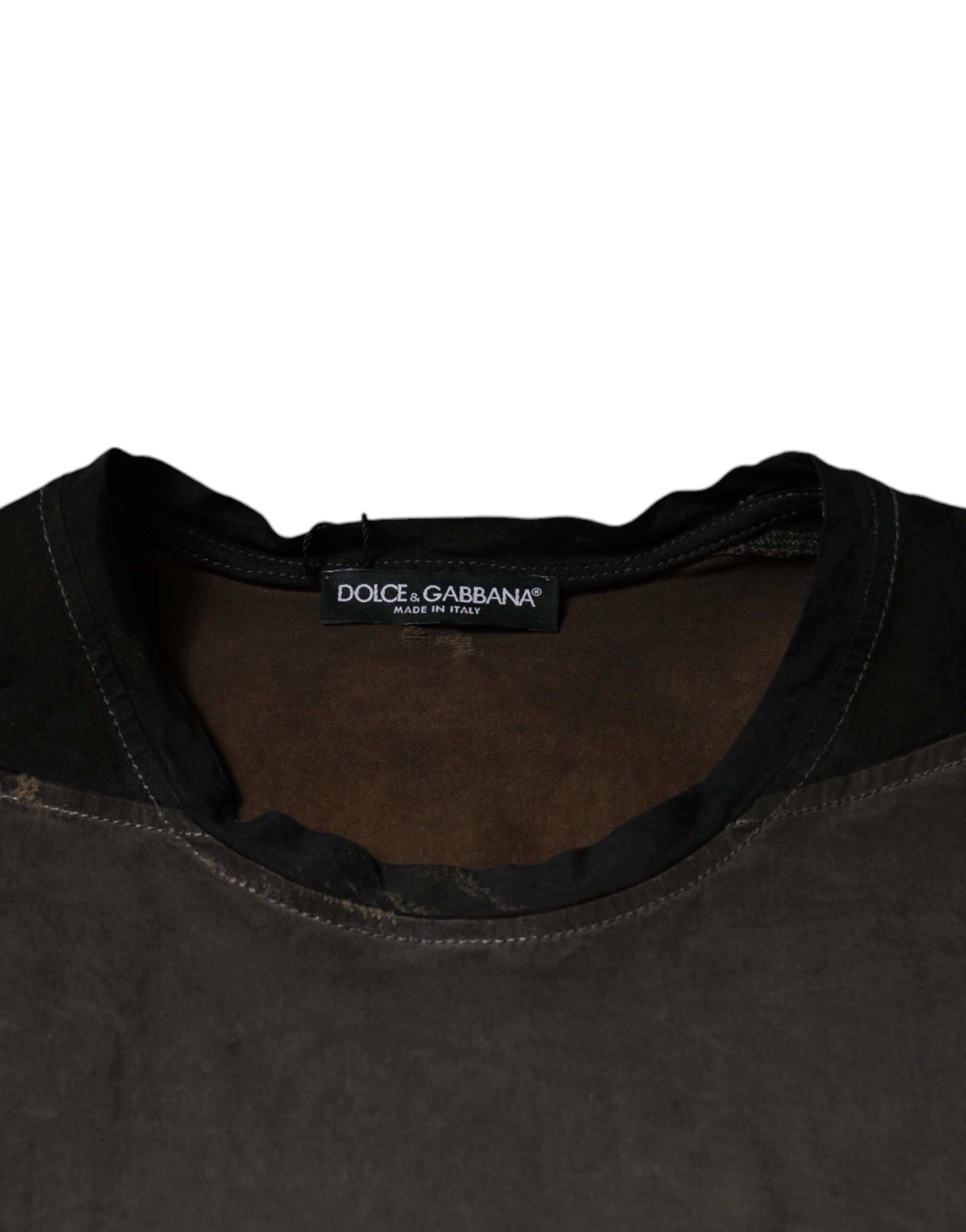 Graphic Print Cotton Round Neck Men's T-shirt - Dolce & Gabbana - Modalova