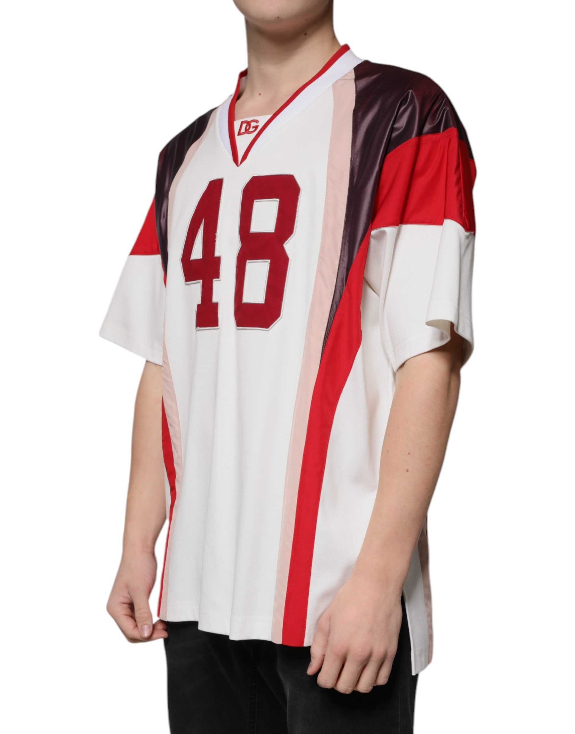 Logo Jersey Cotton V-neck Men's T-shirt - Dolce & Gabbana - Modalova