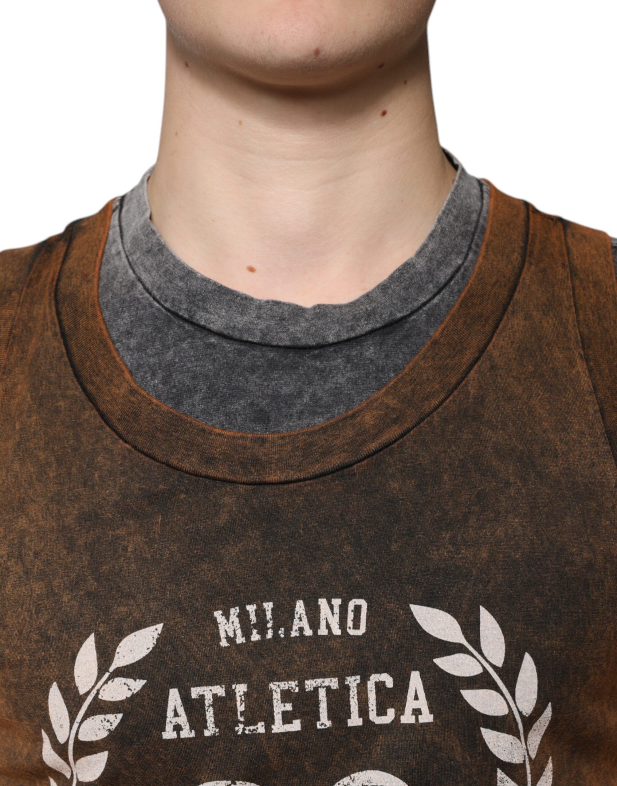 Cotton Crew Neck Sleeveless Men's T-shirt - Dolce & Gabbana - Modalova