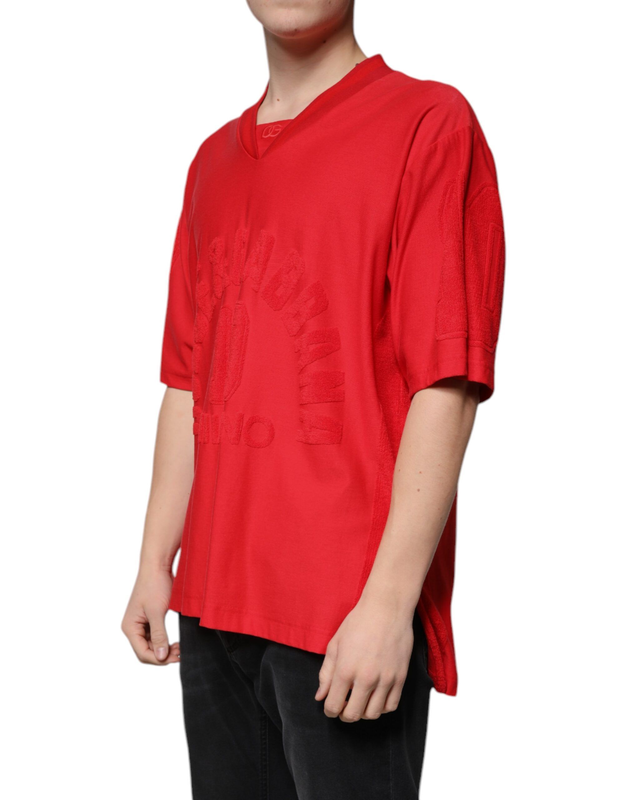 Cotton V-neck Short Sleeves Men's T-shirt - Dolce & Gabbana - Modalova