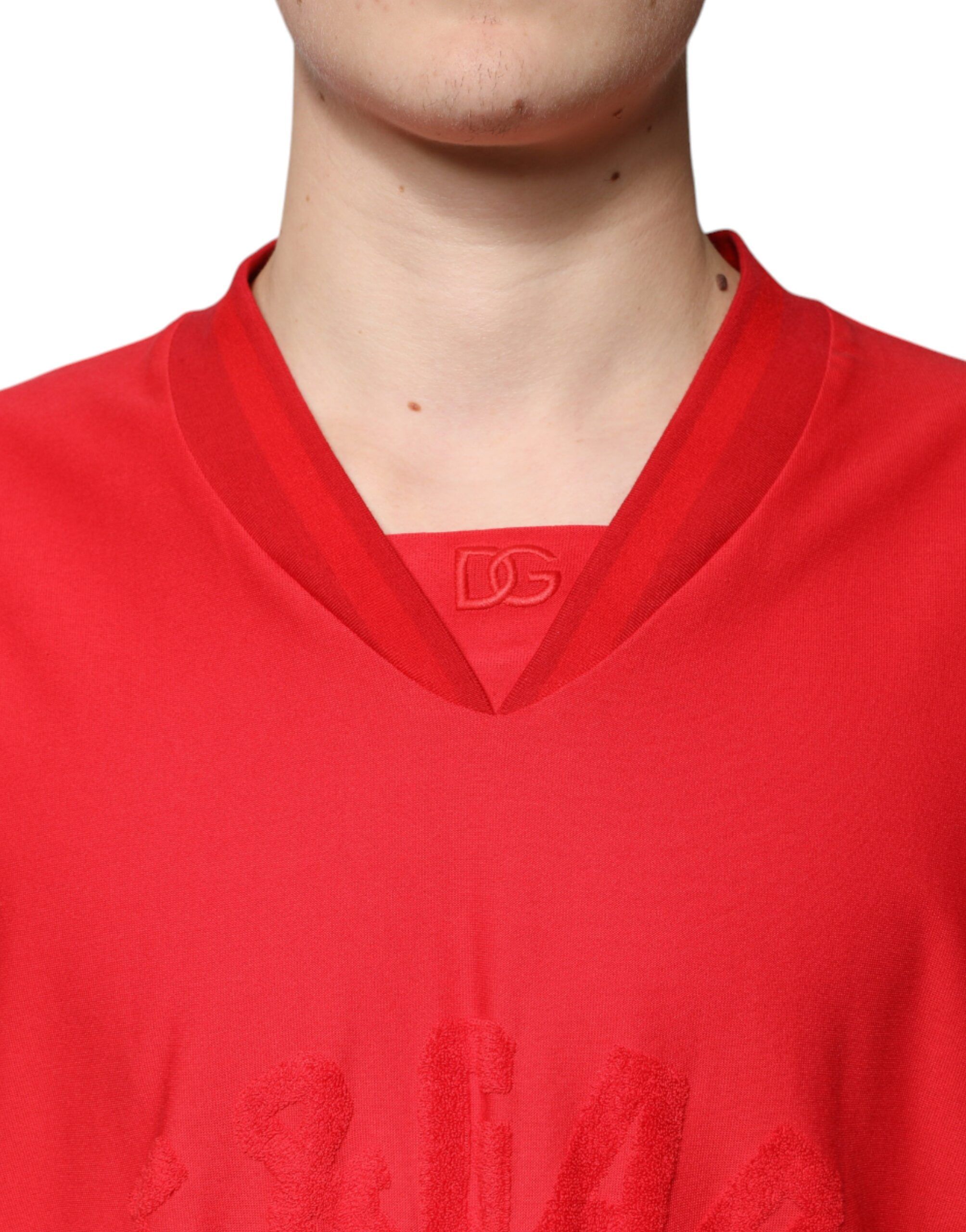 Cotton V-neck Short Sleeves Men's T-shirt - Dolce & Gabbana - Modalova