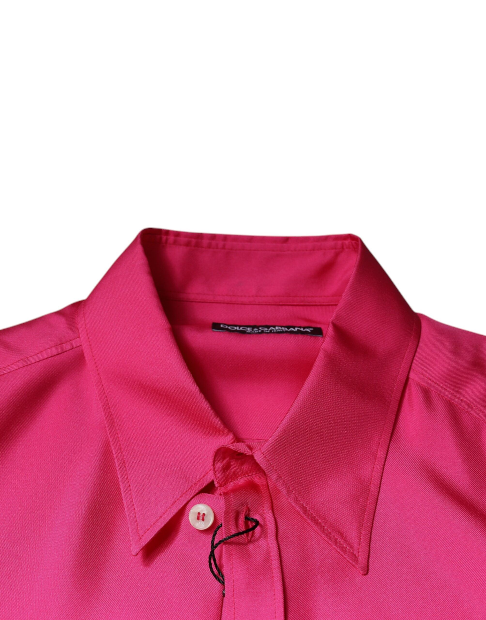 Silk Collared Button Down Men Men's Shirt - Dolce & Gabbana - Modalova
