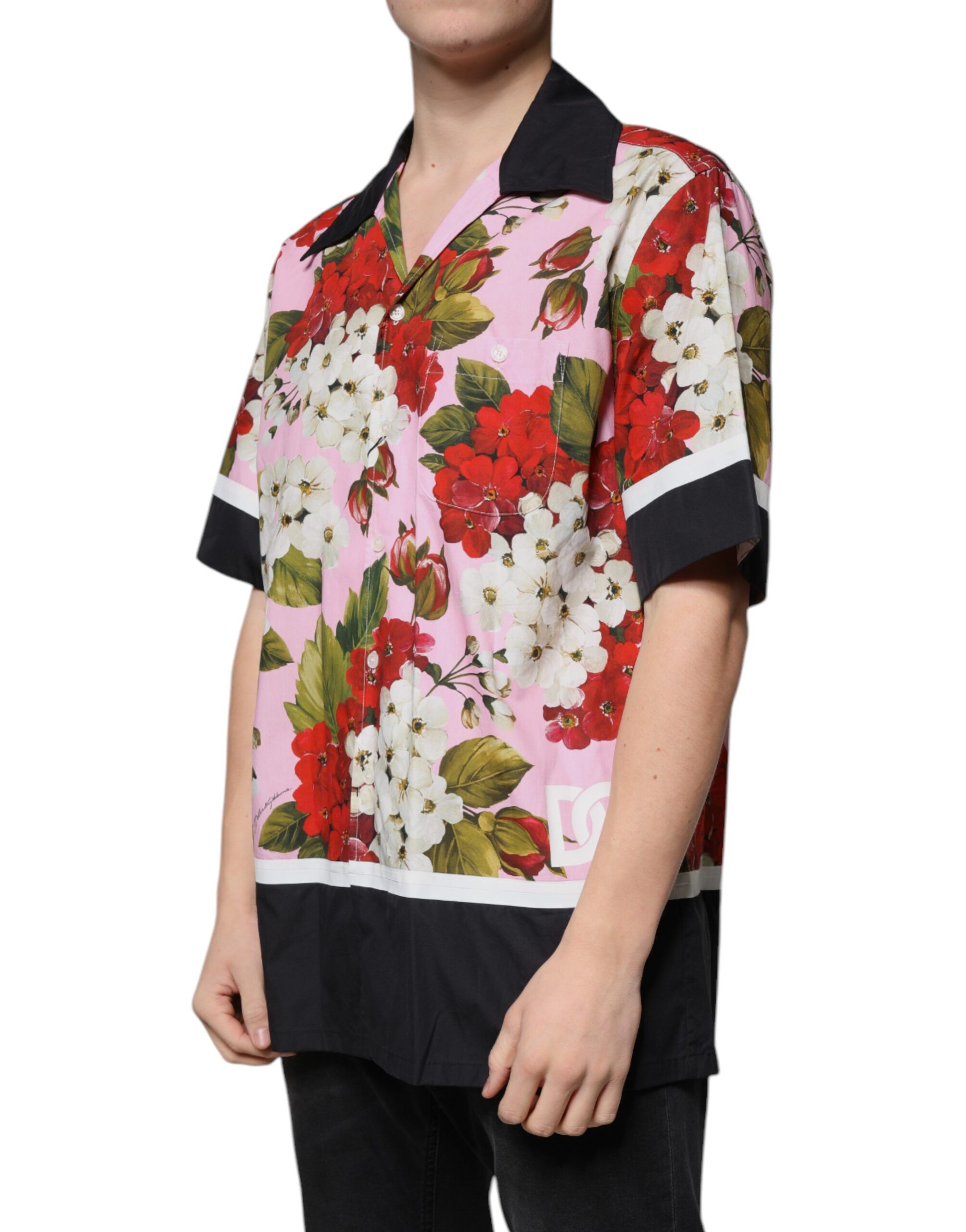 Floral Button Down Casual Men's Shirt - Dolce & Gabbana - Modalova