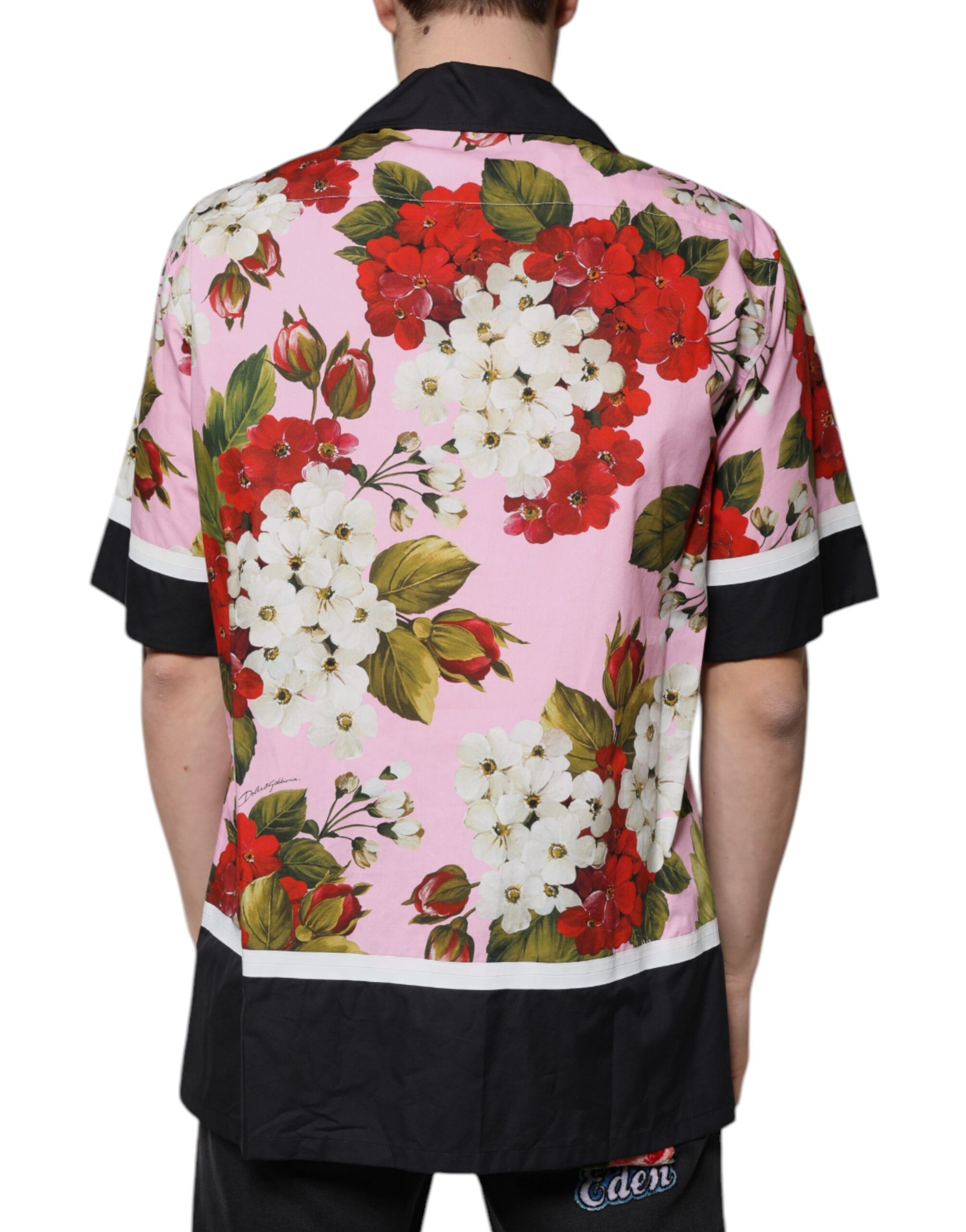 Floral Button Down Casual Men's Shirt - Dolce & Gabbana - Modalova