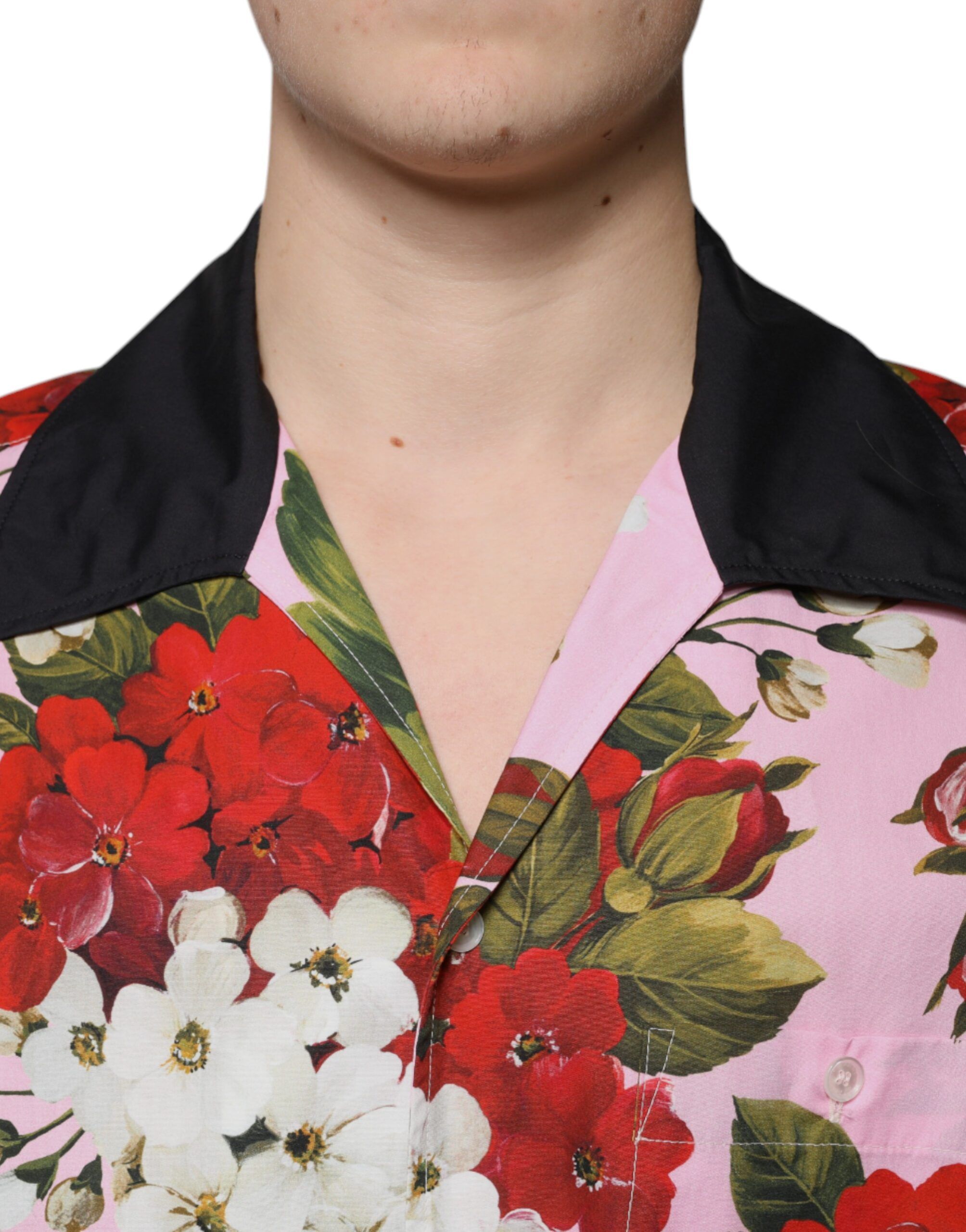 Floral Button Down Casual Men's Shirt - Dolce & Gabbana - Modalova