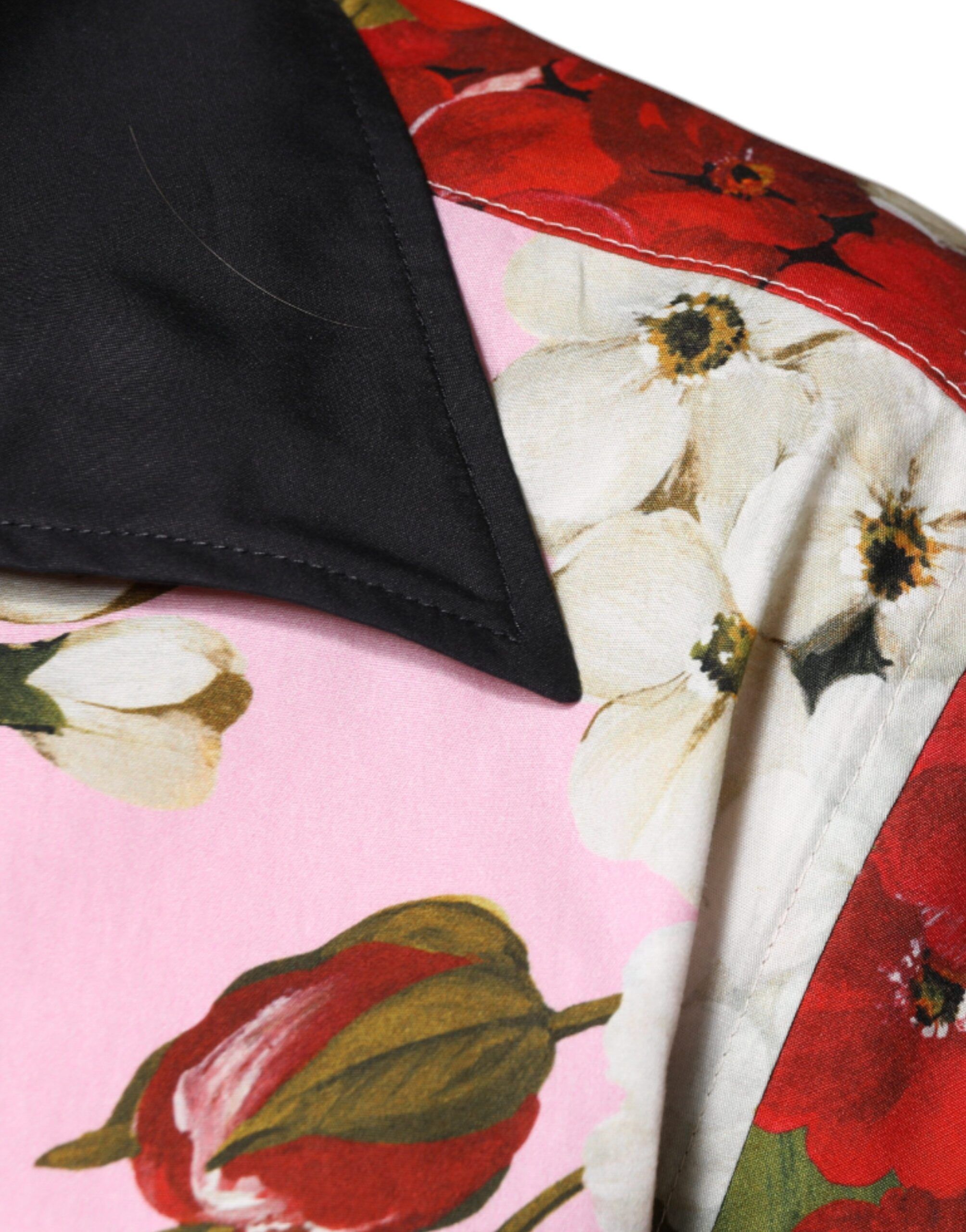 Floral Button Down Casual Men's Shirt - Dolce & Gabbana - Modalova