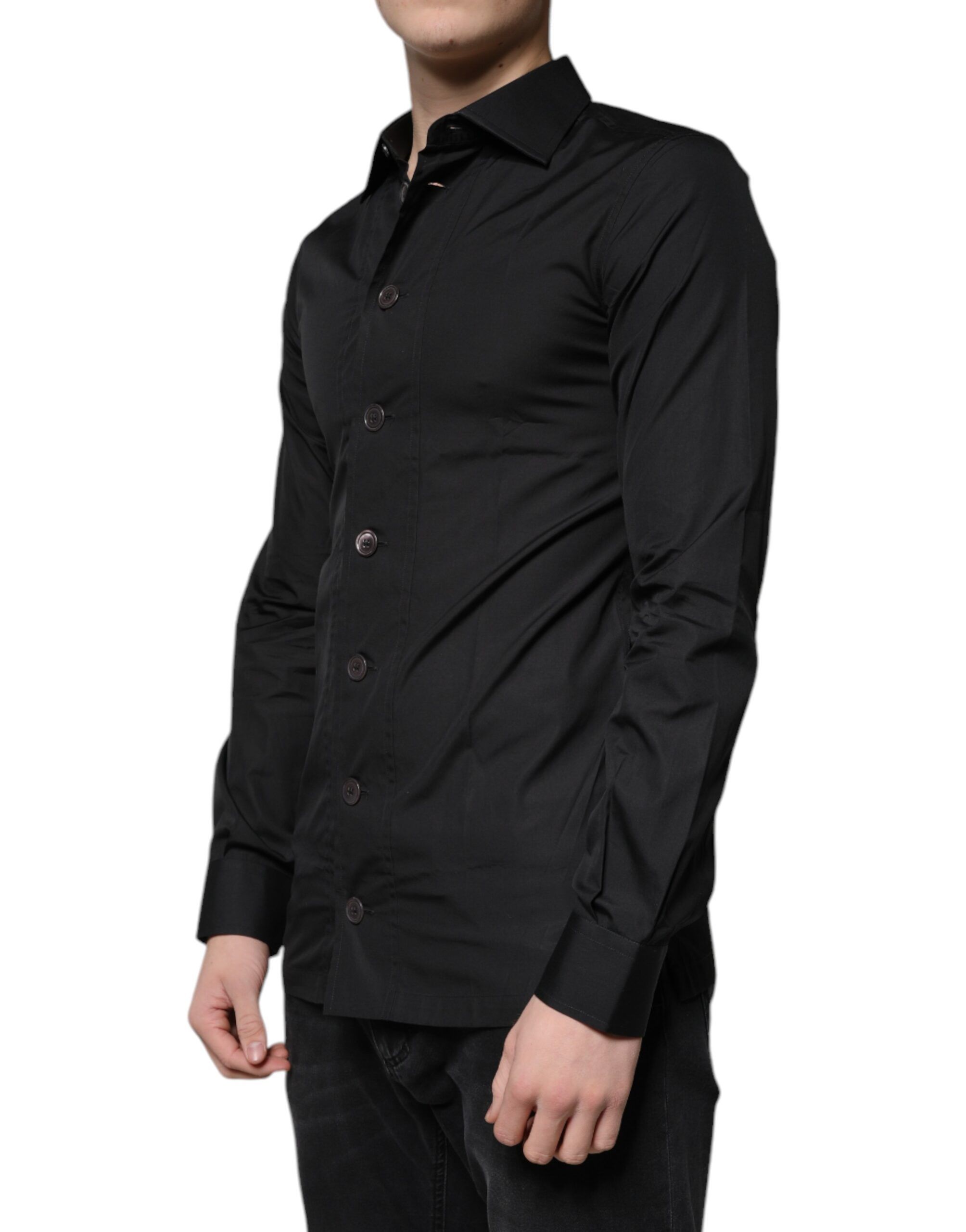 Cotton Formal Long Sleeves Dress Men's Shirt - Dolce & Gabbana - Modalova