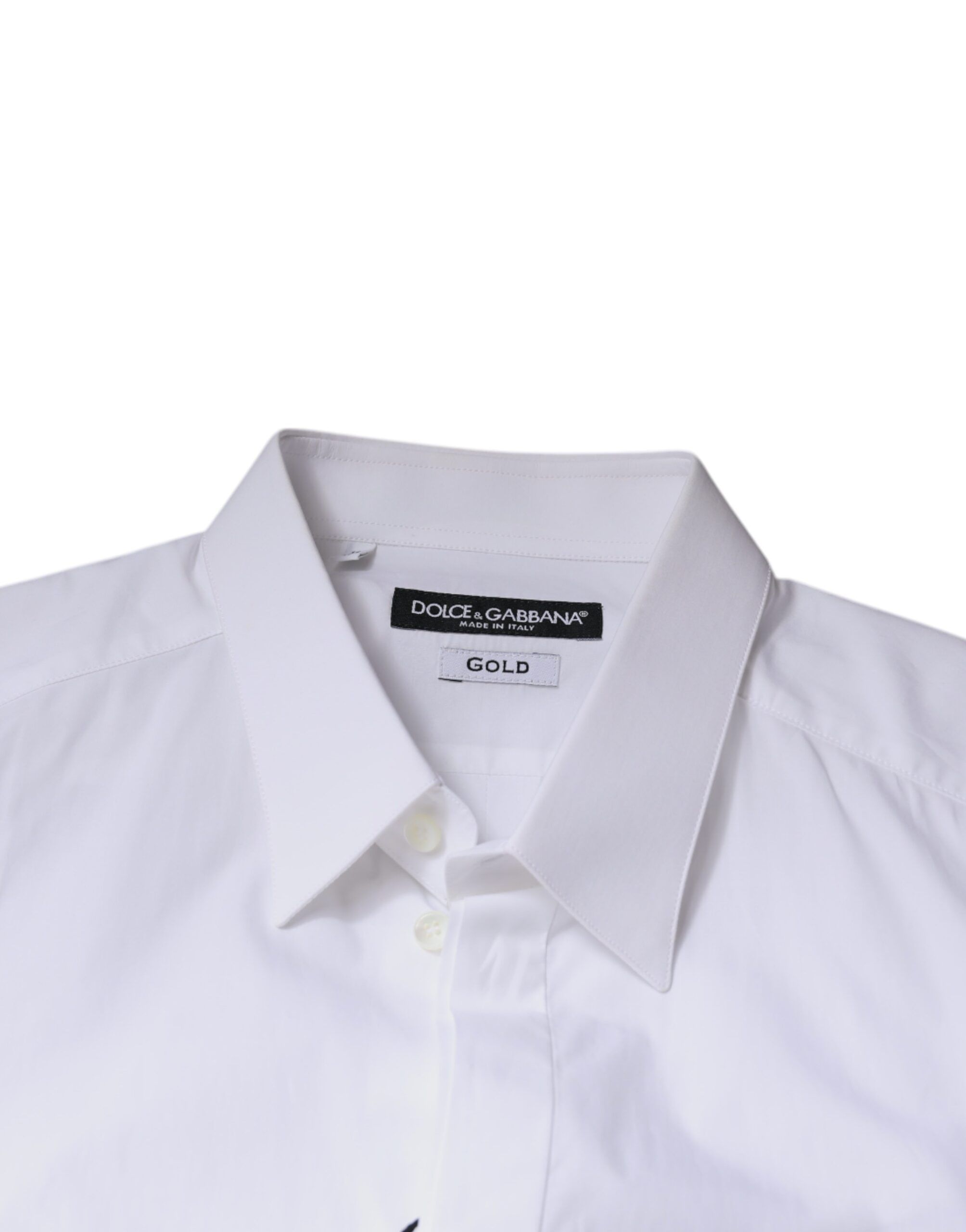 Cotton Logo Formal Men GOLD Dress Men's Shirt - Dolce & Gabbana - Modalova