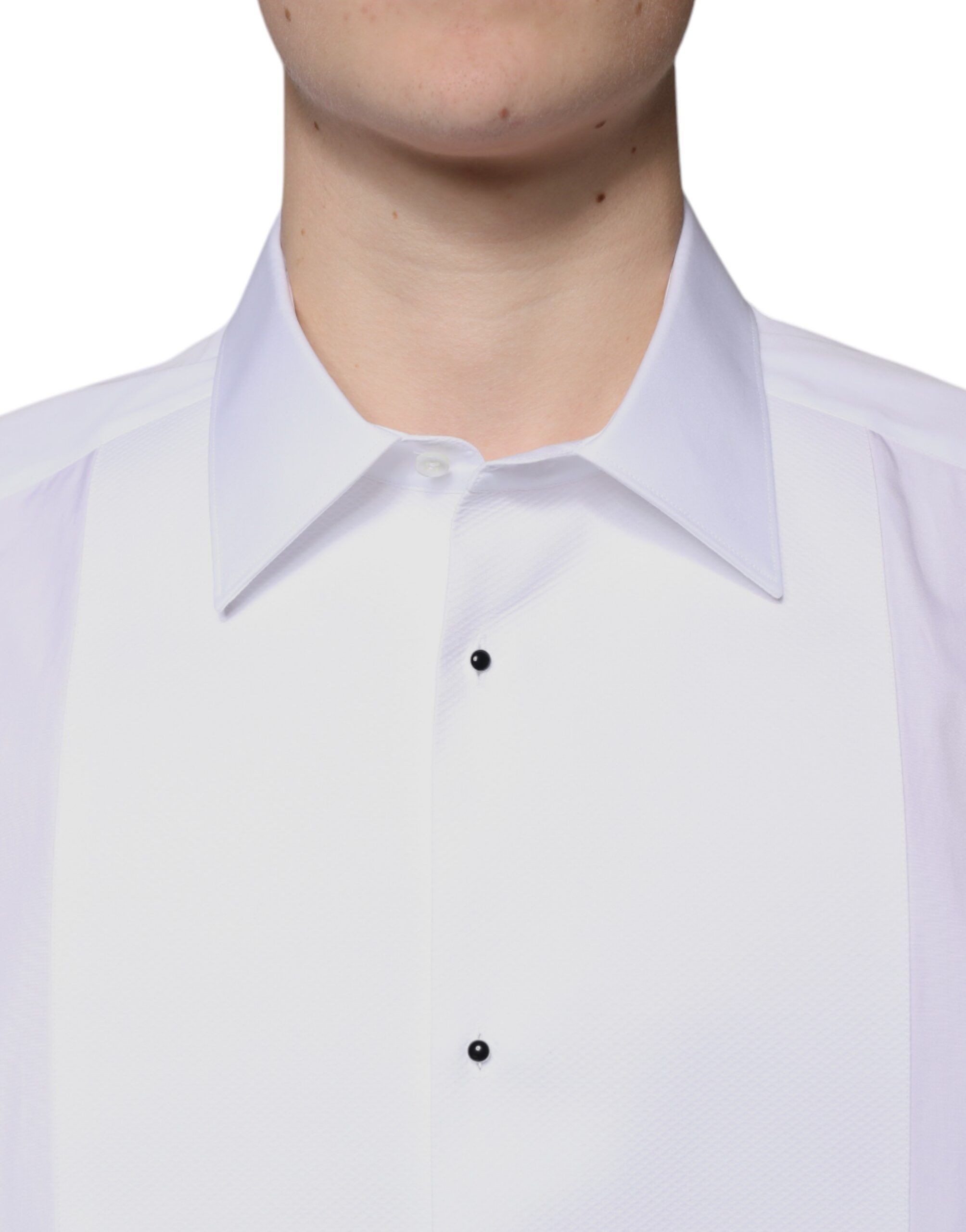 Bib Cotton Poplin GOLD Formal Men's Shirt - Dolce & Gabbana - Modalova