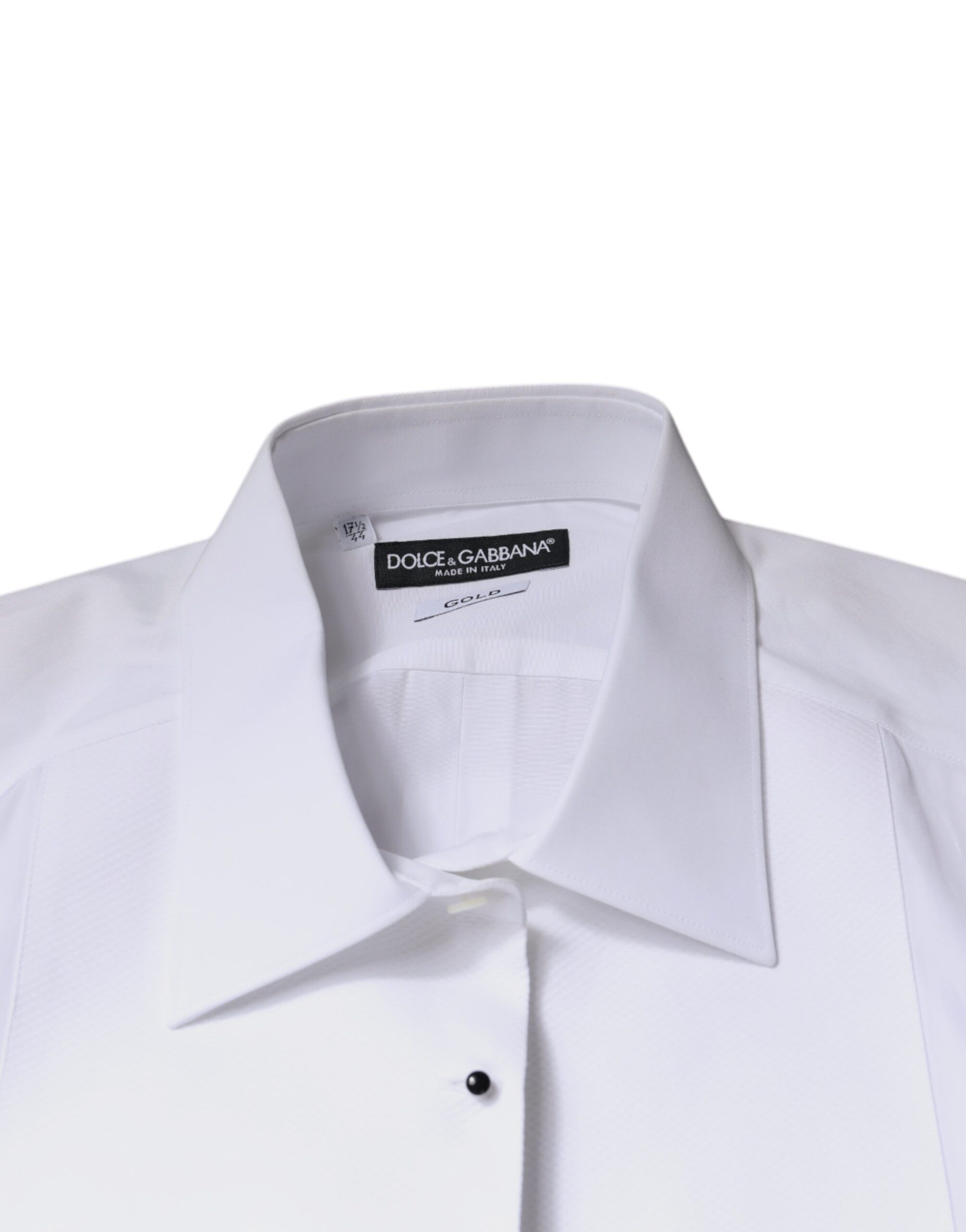 Bib Cotton Poplin GOLD Formal Men's Shirt - Dolce & Gabbana - Modalova