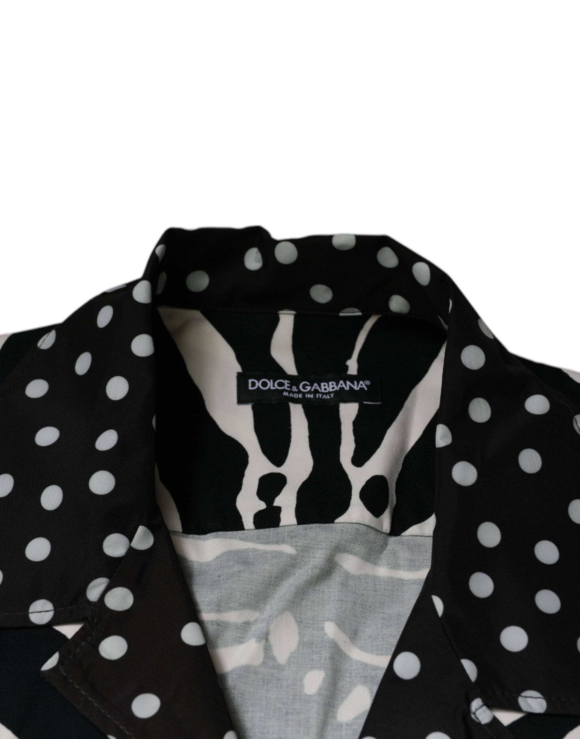 Black White Zebra Button Down Oversize Men's Shirt - Dolce & Gabbana - Modalova