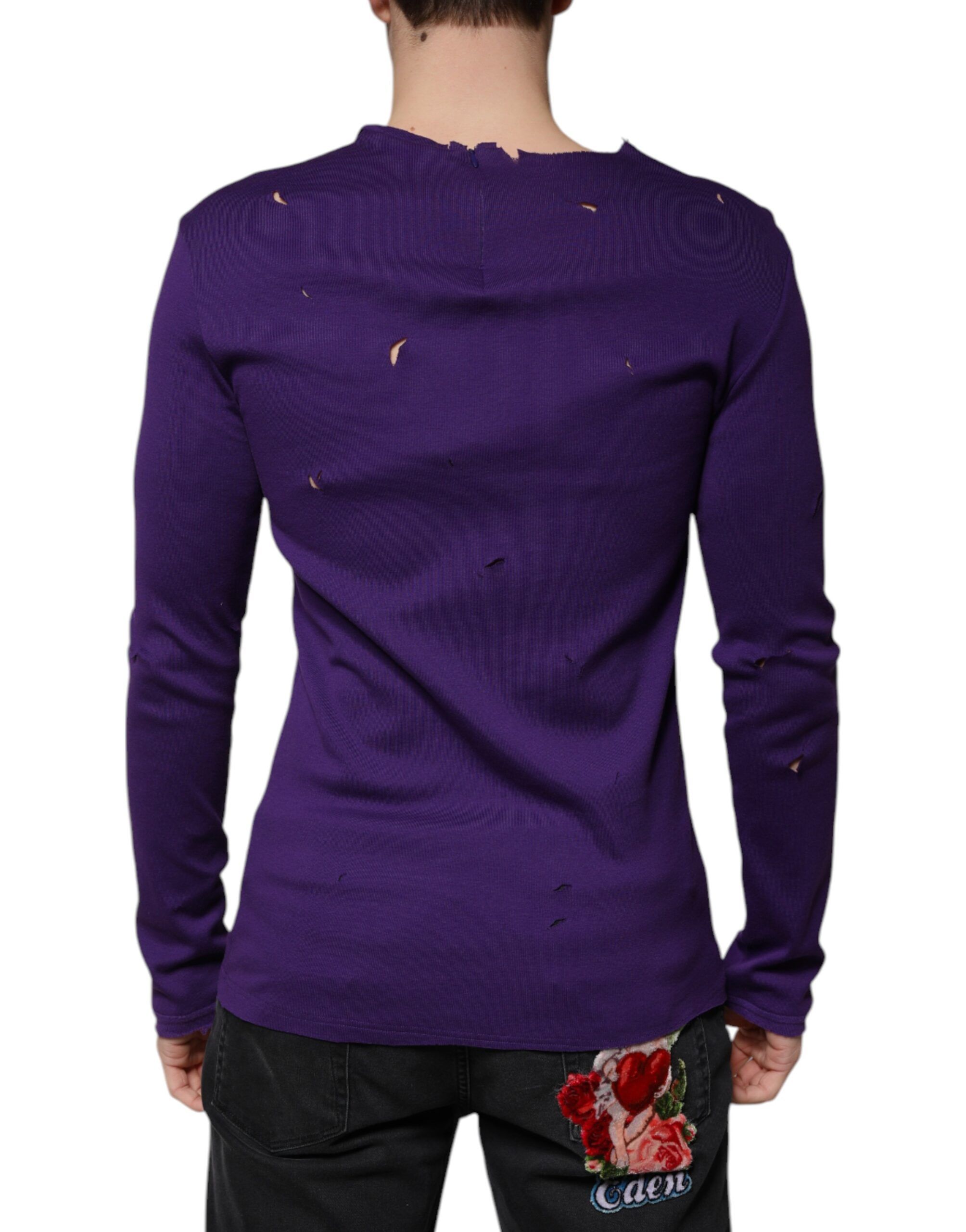Cotton Round Neck Pullover Men Men's Sweater - Dolce & Gabbana - Modalova