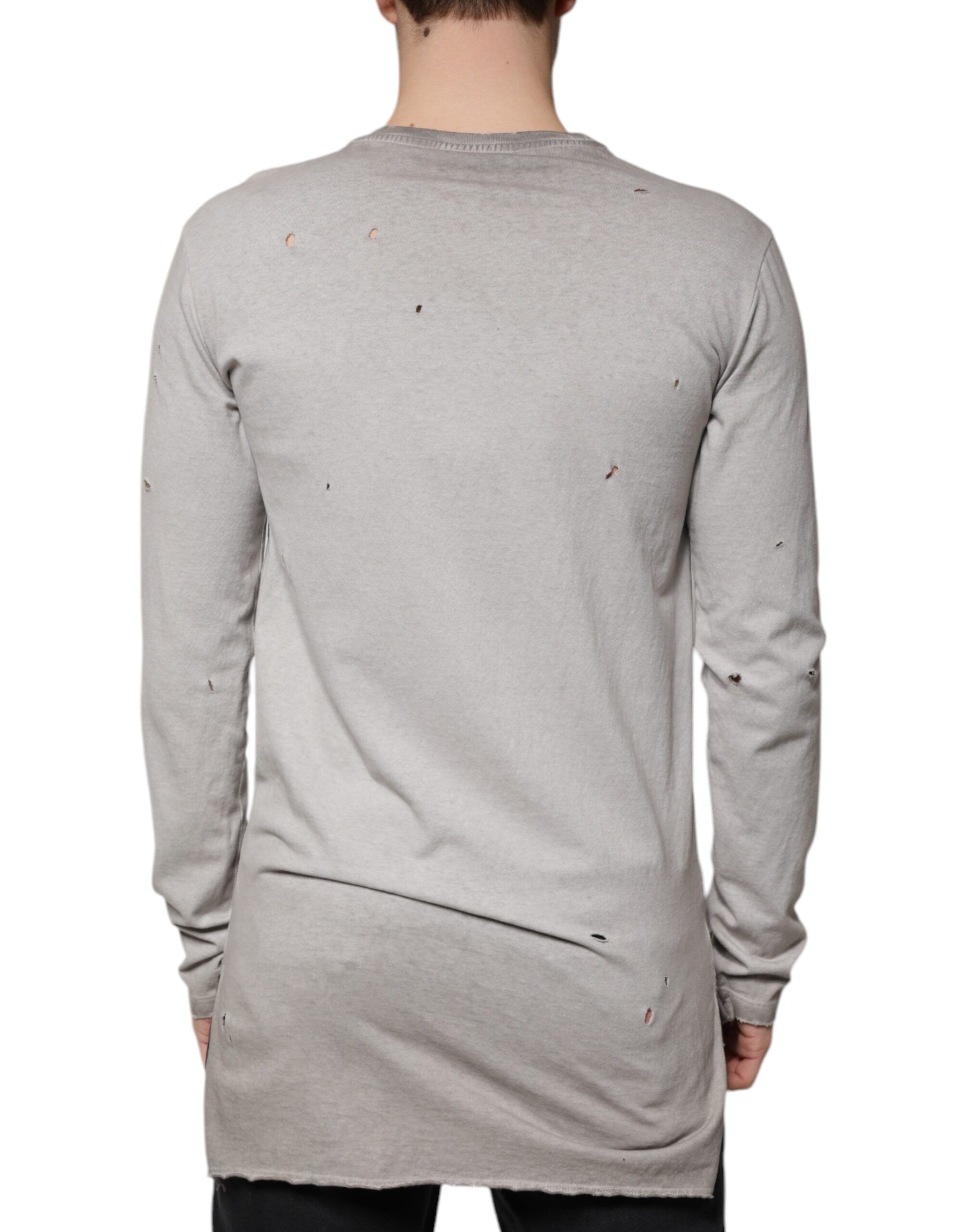 Printed Cotton Crewneck Pullover Men's Sweater - Dolce & Gabbana - Modalova