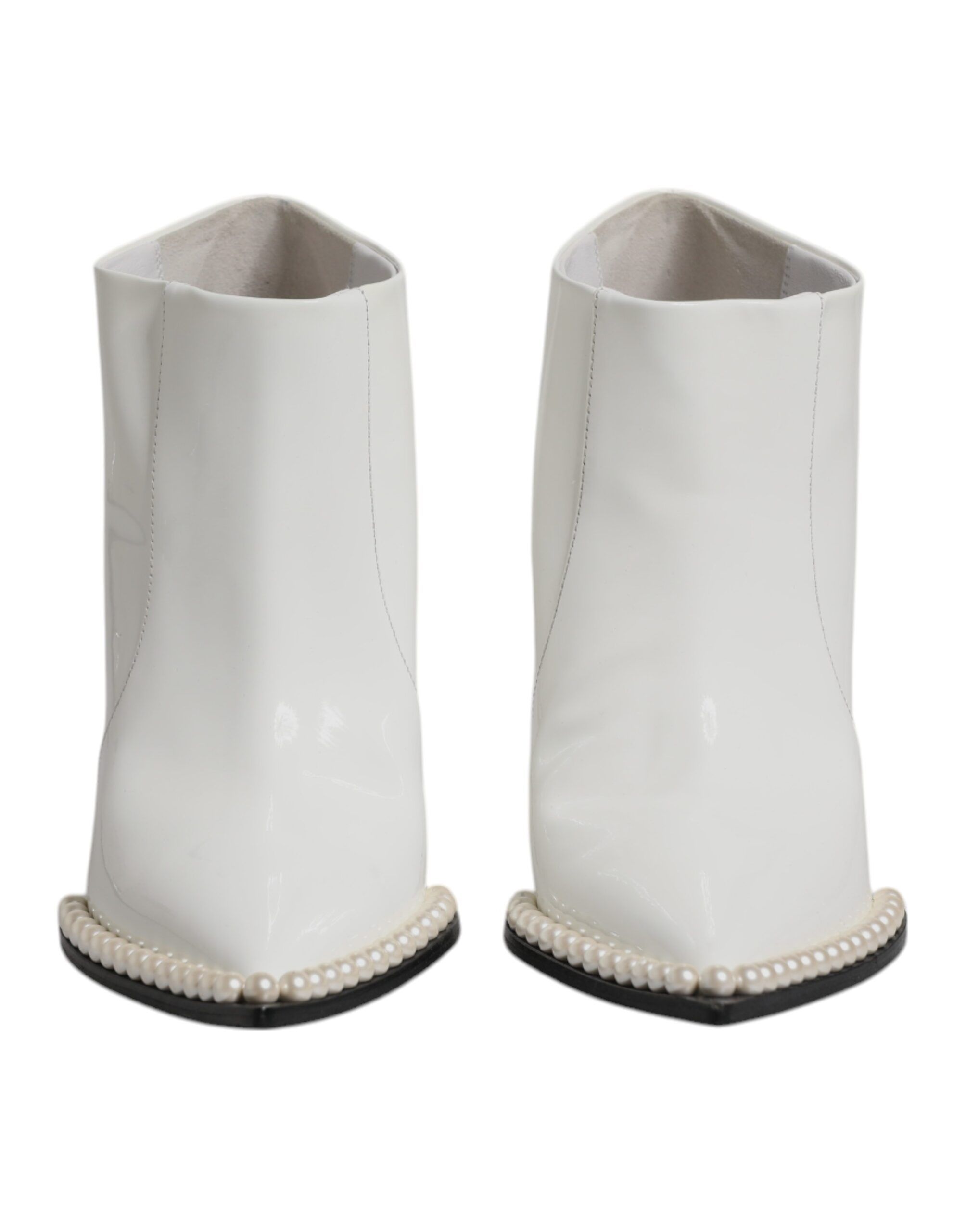 Faux Pearl Leather Pointed Toe Ankle Boot Women's Shoes (Pre-Owned) - Dolce & Gabbana - Modalova