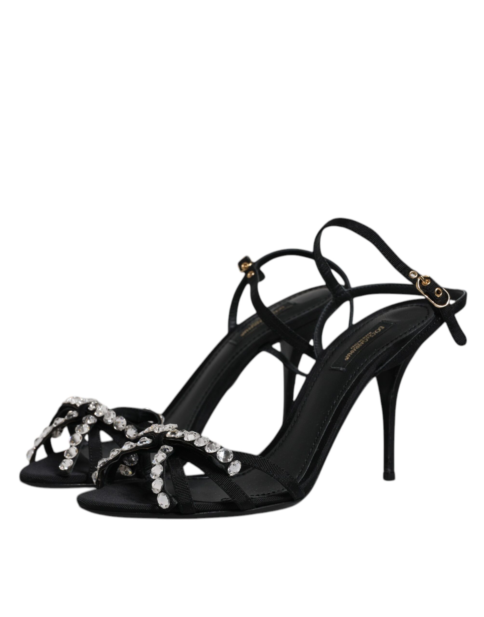 Leather Crystal Bow KEIRA Sandals Women's Shoes (Pre-Owned) - Dolce & Gabbana - Modalova