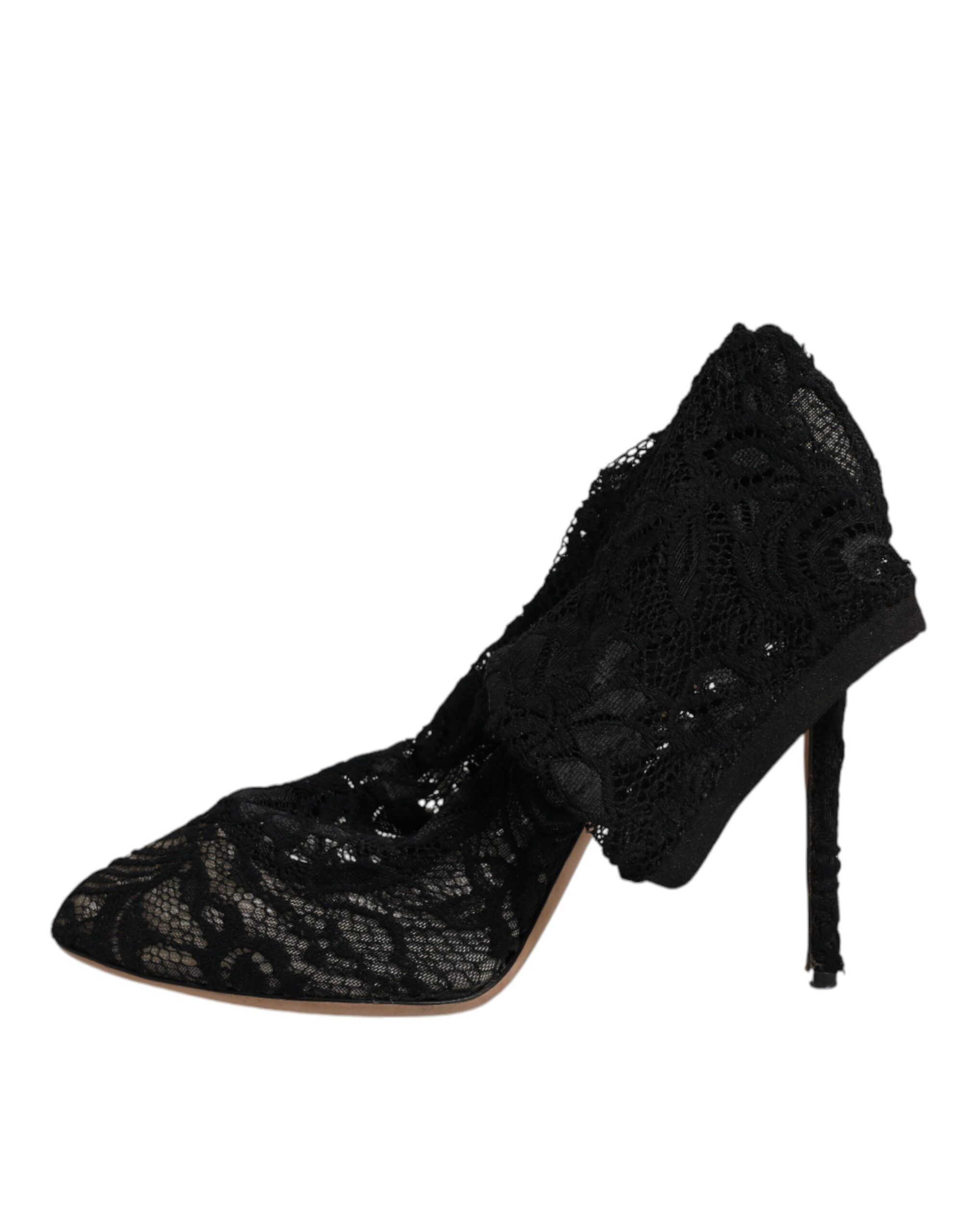 Lace Stretch Heels Mid Calf Boots Women's Shoes (Pre-Owned) - Dolce & Gabbana - Modalova