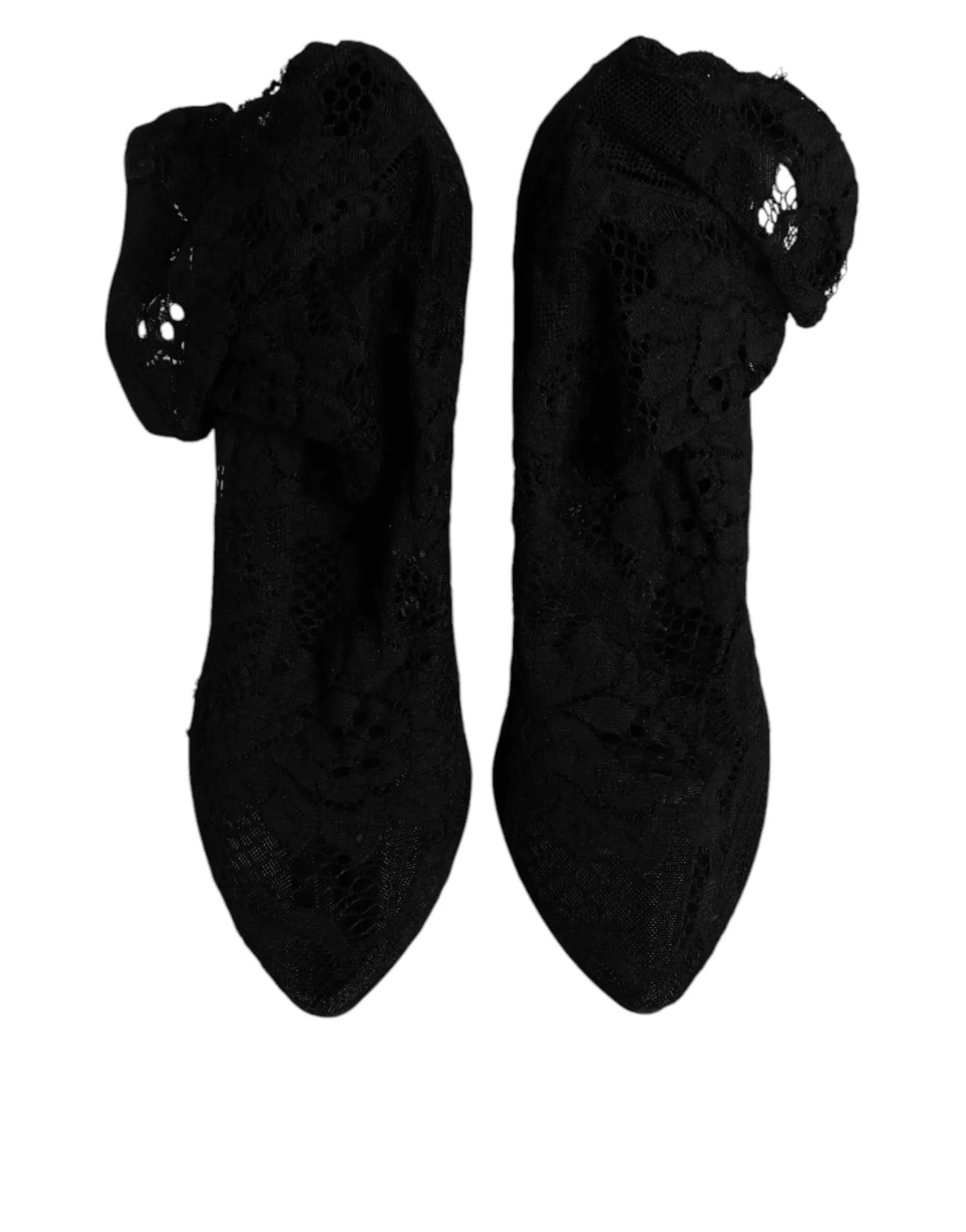 Lace Stretch Heels Mid Calf Boots Women's Shoes (Pre-Owned) - Dolce & Gabbana - Modalova