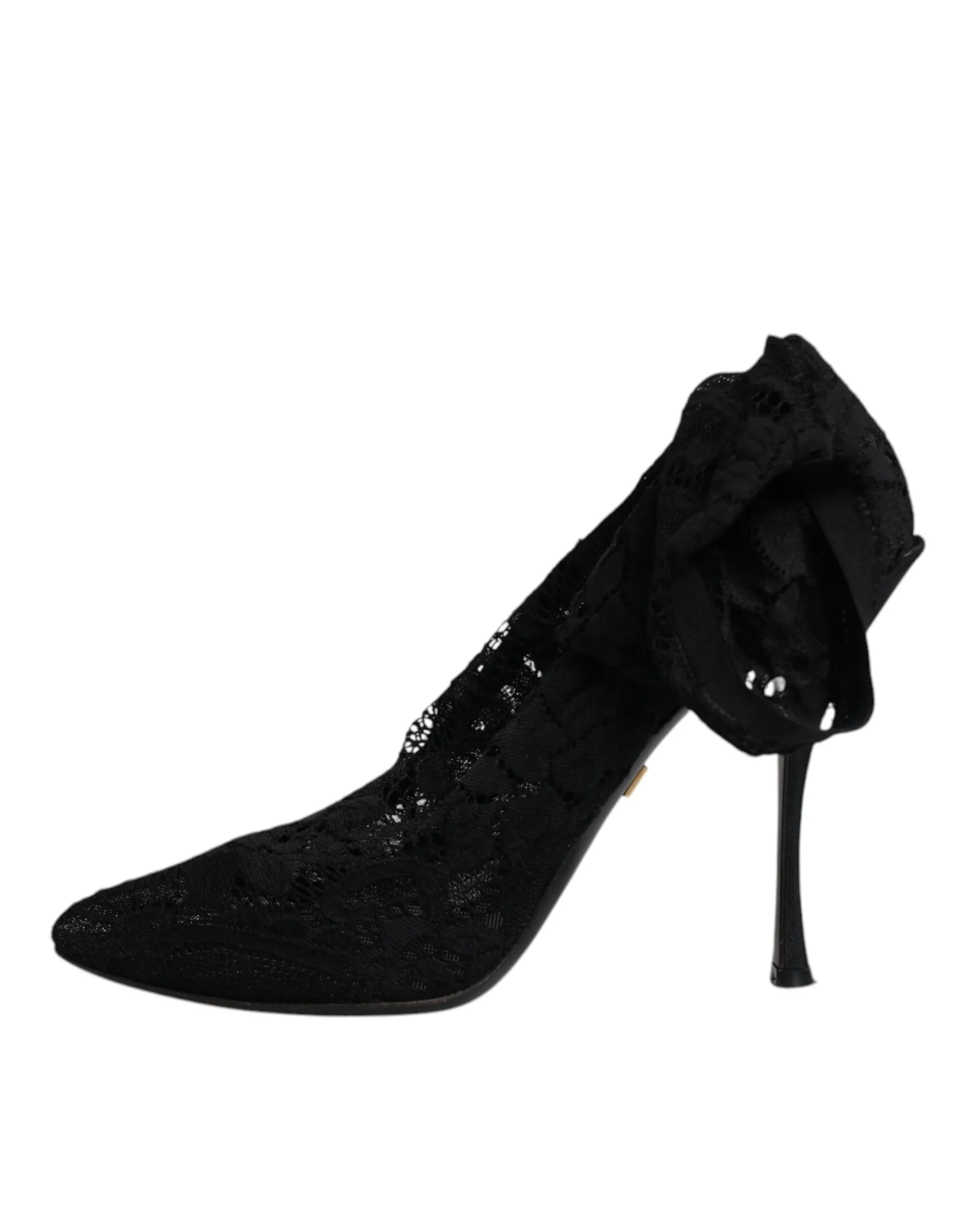 Lace Stretch Heels Mid Calf Boots Women's Shoes (Pre-Owned) - Dolce & Gabbana - Modalova