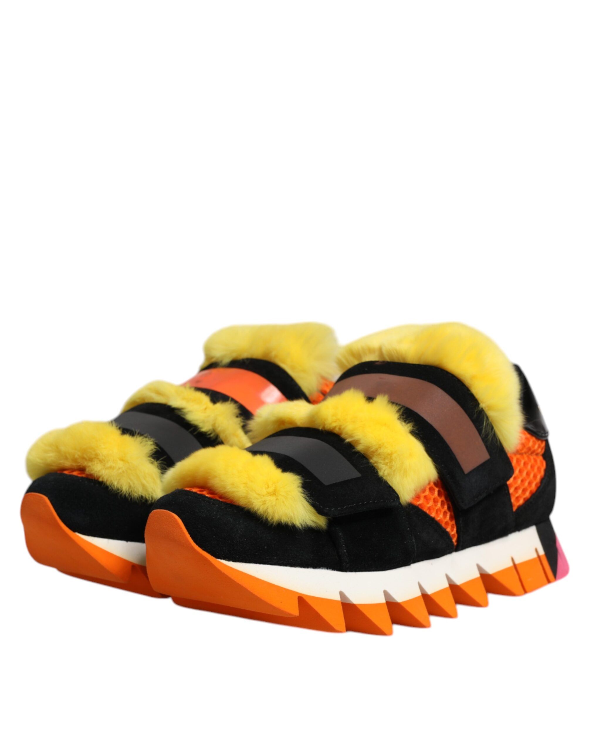 Fur Embellished Sneakers Women's Shoes (Pre-Owned) - Dolce & Gabbana - Modalova